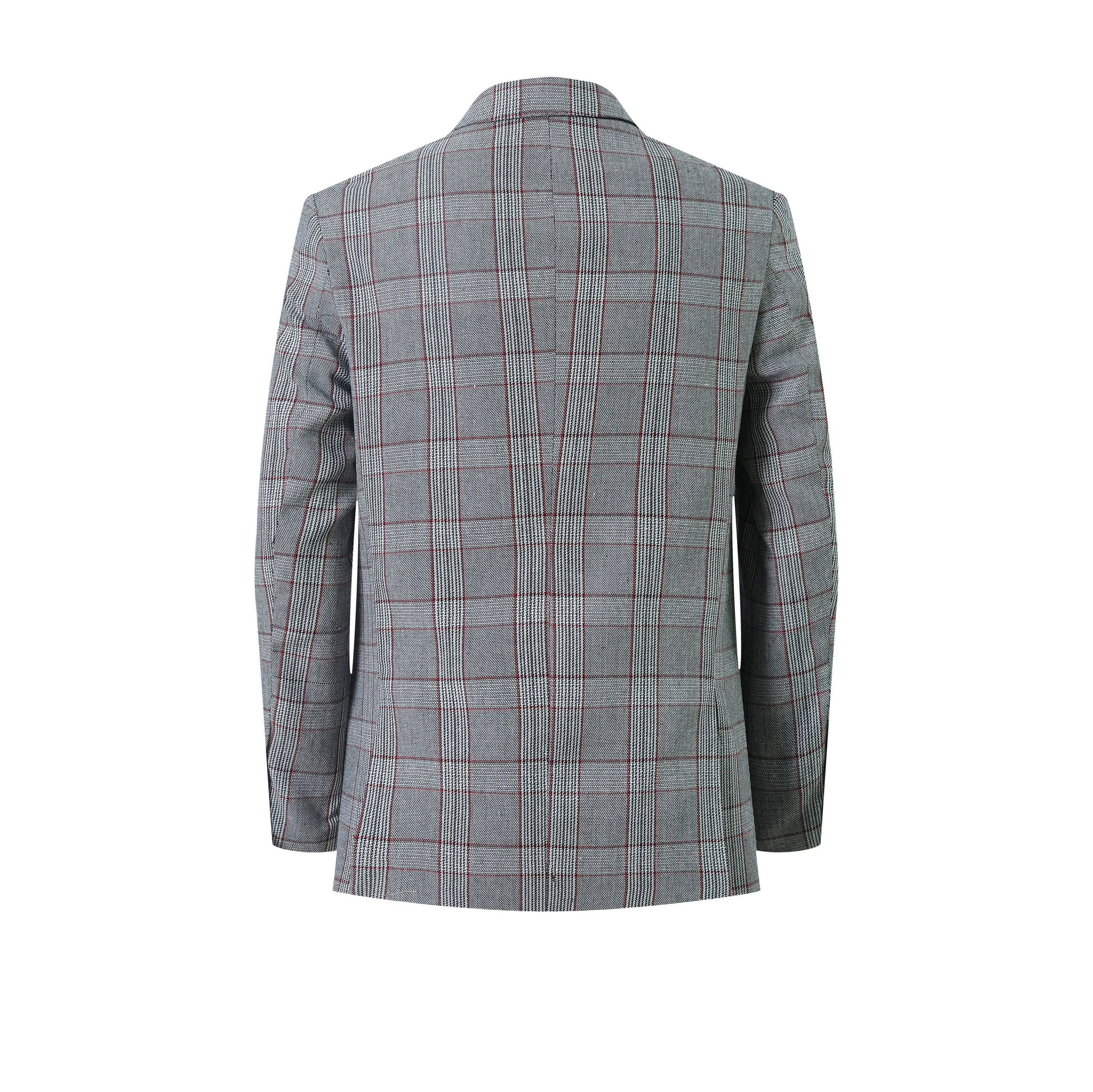 ELIE BALLEH Boy's Grey Plaid Blazers Sports Coat Jacket