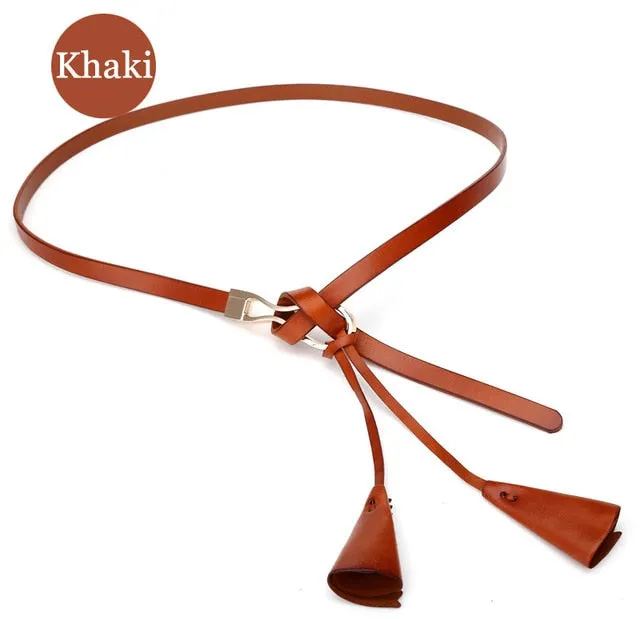 Fashion Hasp Genuine Leather Dress Belt