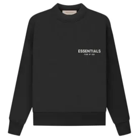 Fear of God Essentials Kids Crewneck Stretch Limo Sweatshirt, black