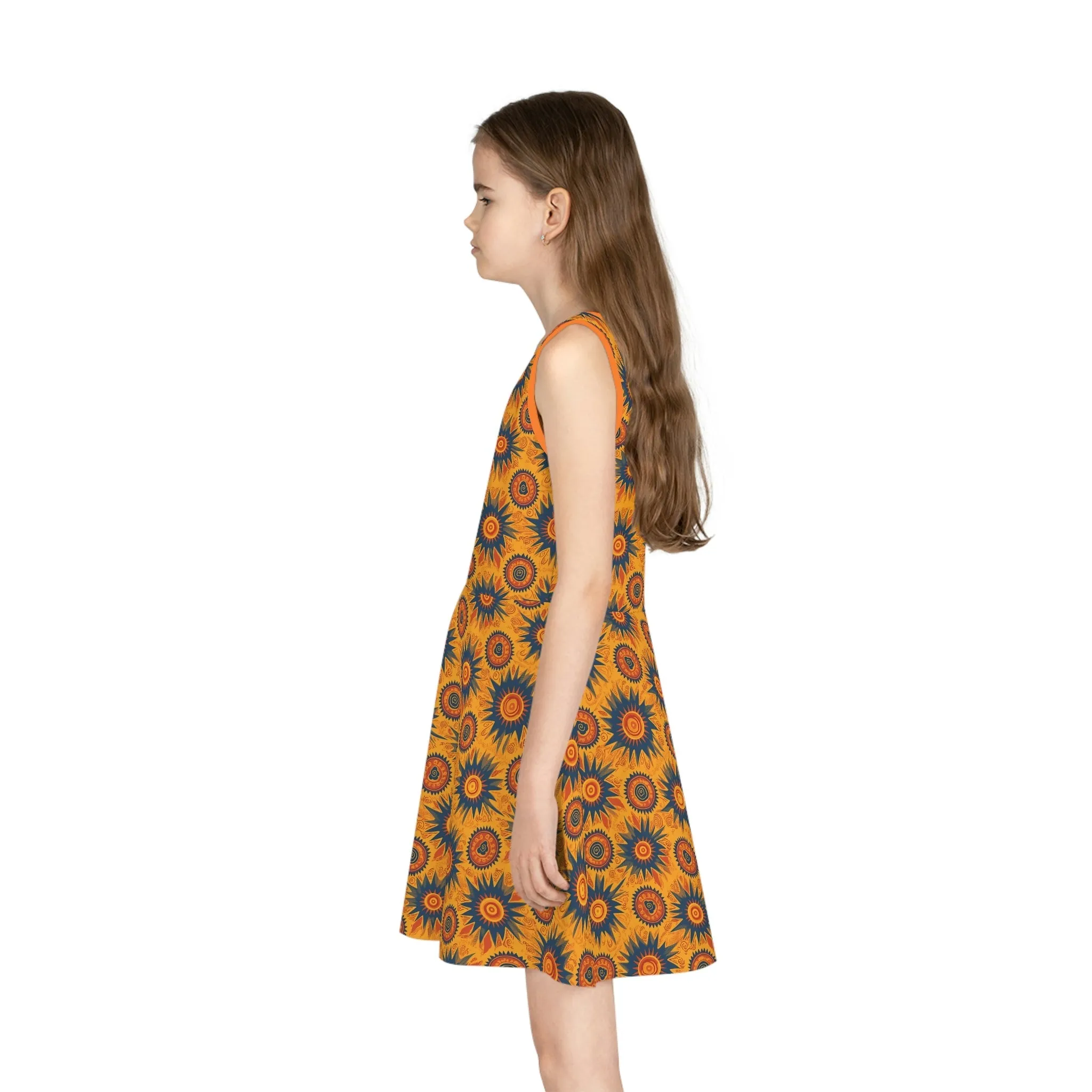 Folk Art Sun Girls' Sleeveless Sundress