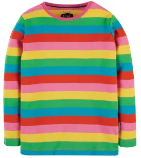 Frugi Favourite LS Tee - Foxglove Rainbow Stripe