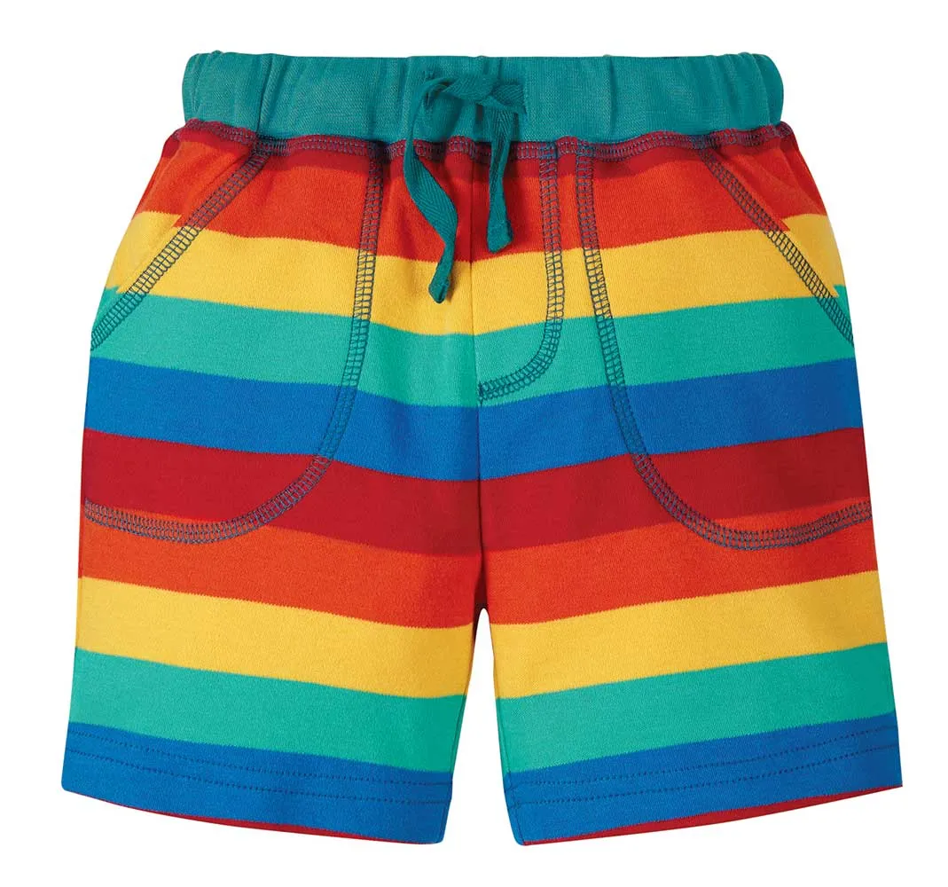 Frugi Little Stripy Shorts - Rainbow