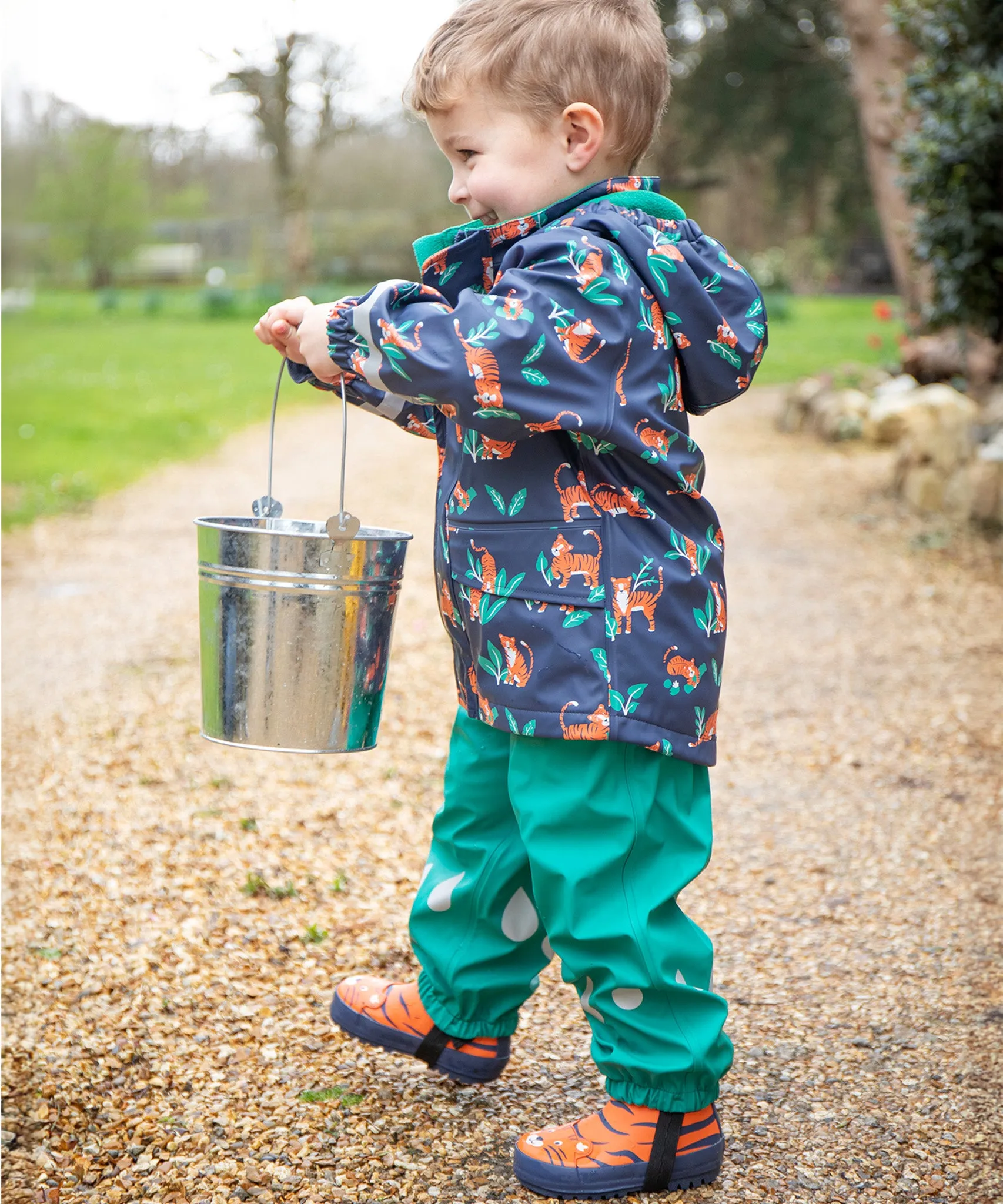 Frugi Puddle Buster Coat - Tiger Time