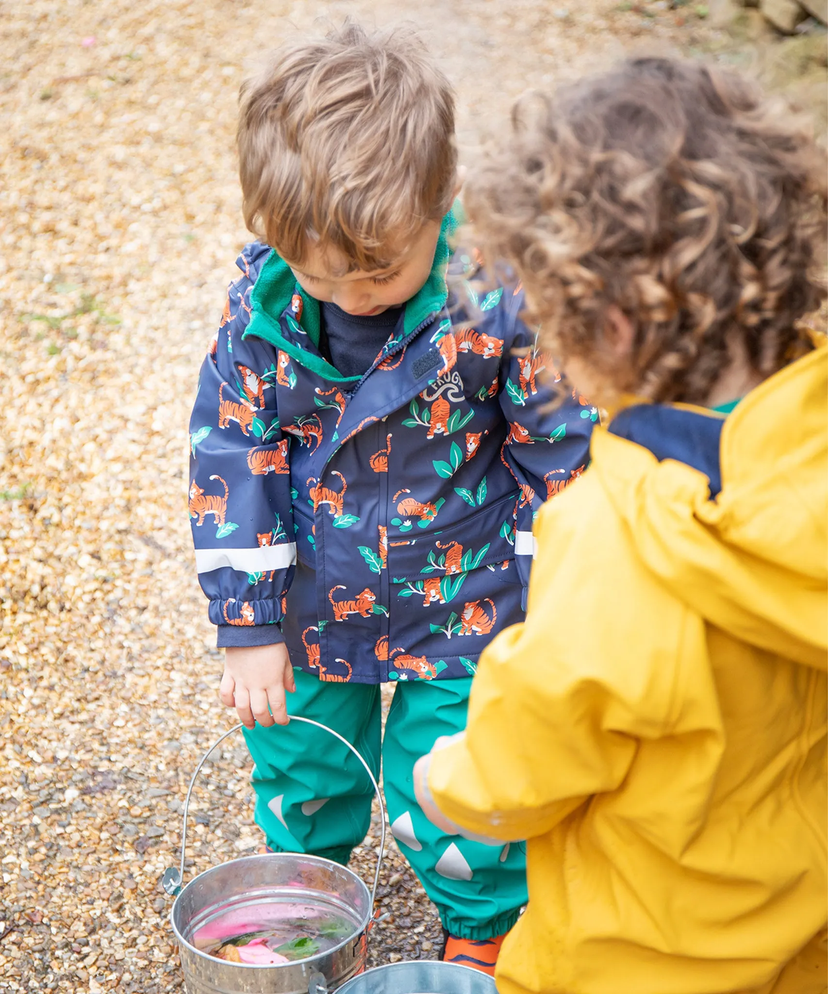 Frugi Puddle Buster Coat - Tiger Time