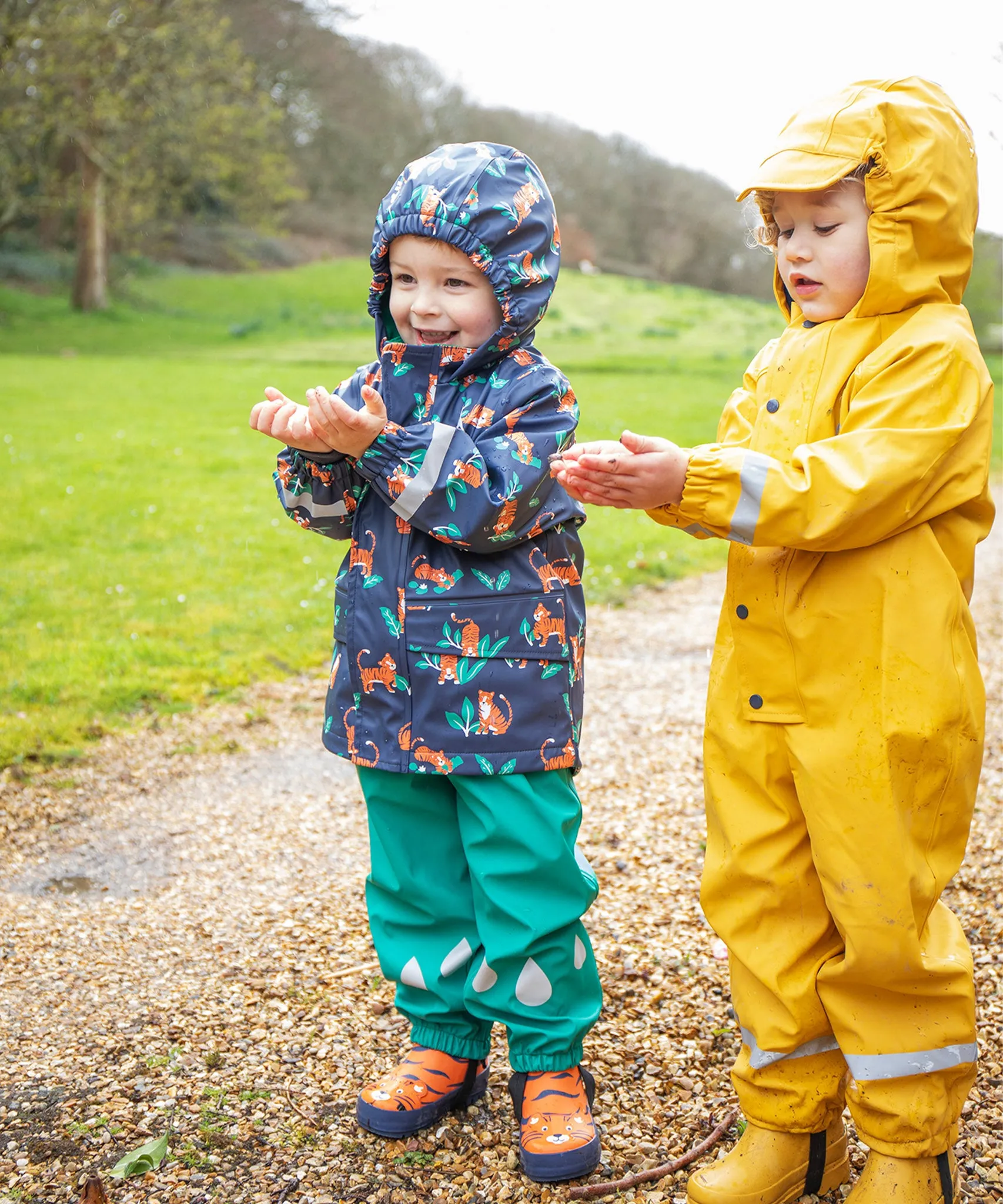 Frugi Puddle Buster Coat - Tiger Time