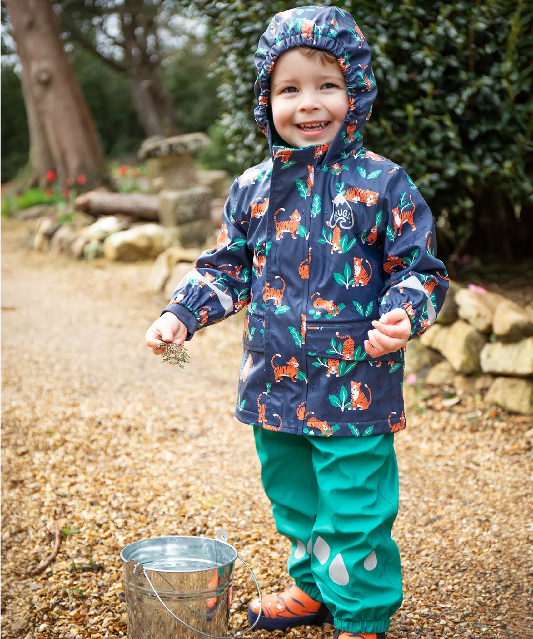 Frugi Puddle Buster Coat - Tiger Time