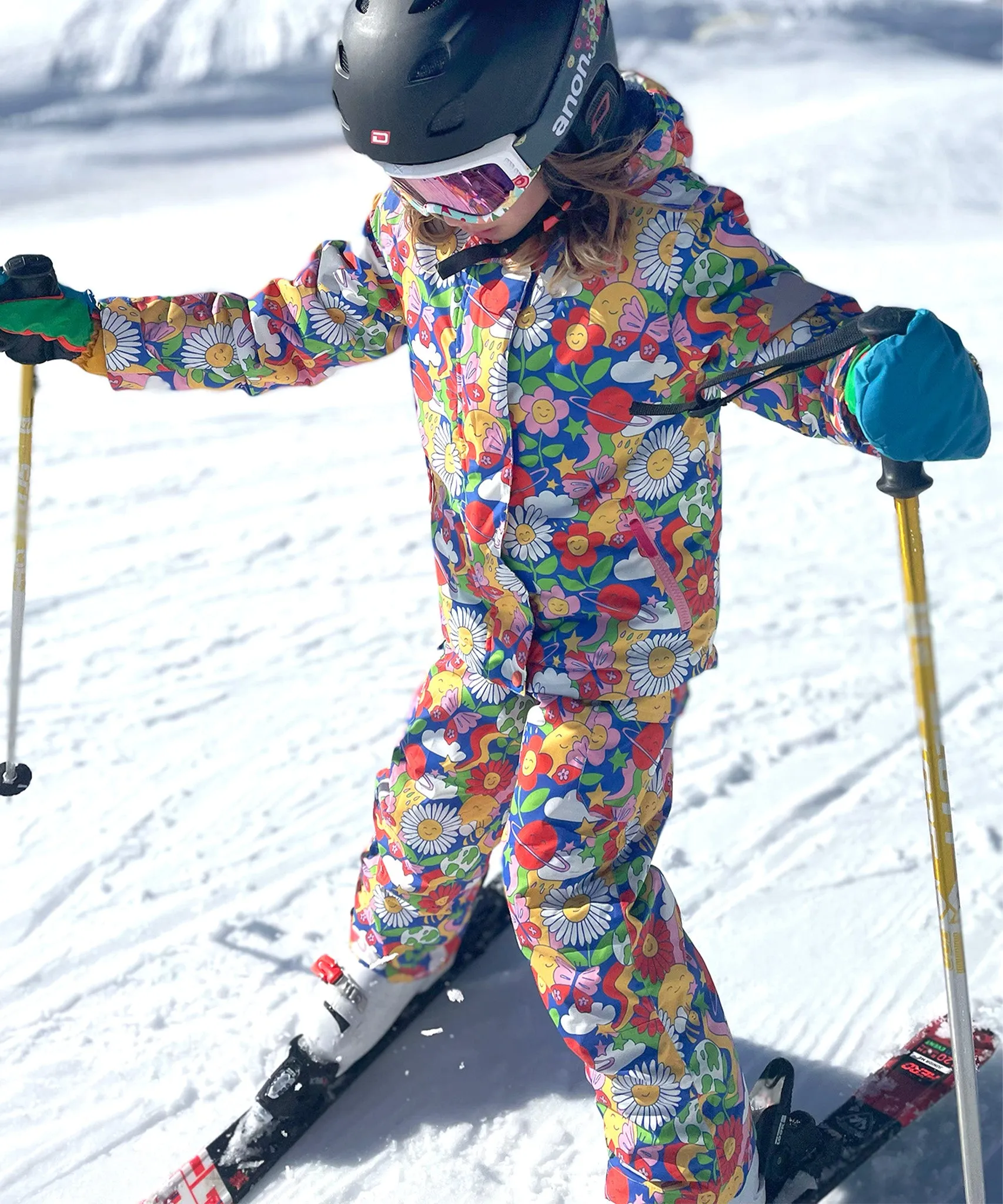 Frugi Snow & Ski Salopettes - Retro Happy