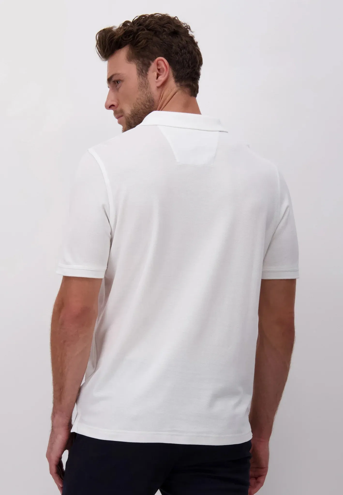 FYNCH HATTON Pique Polo Shirt - Men's Supima Cotton – White