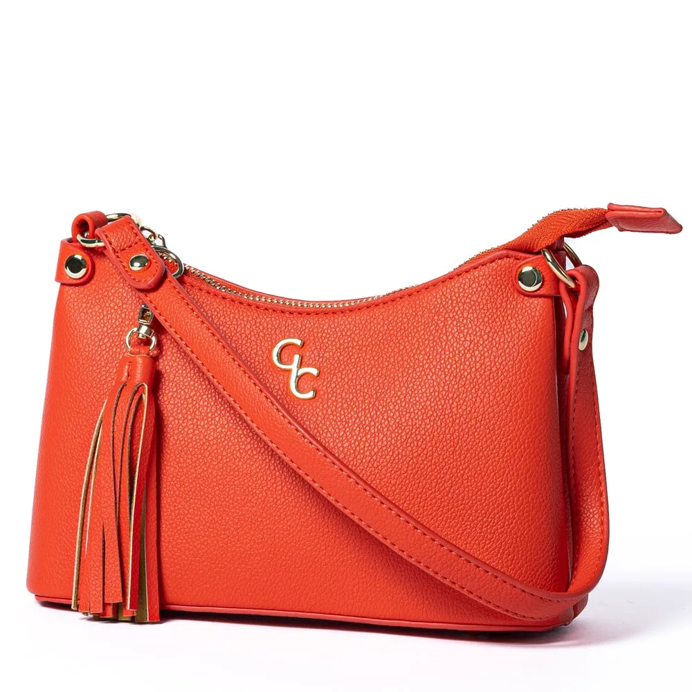 Galway Crystal Fashion Mini Shoulder Bag Vermillion