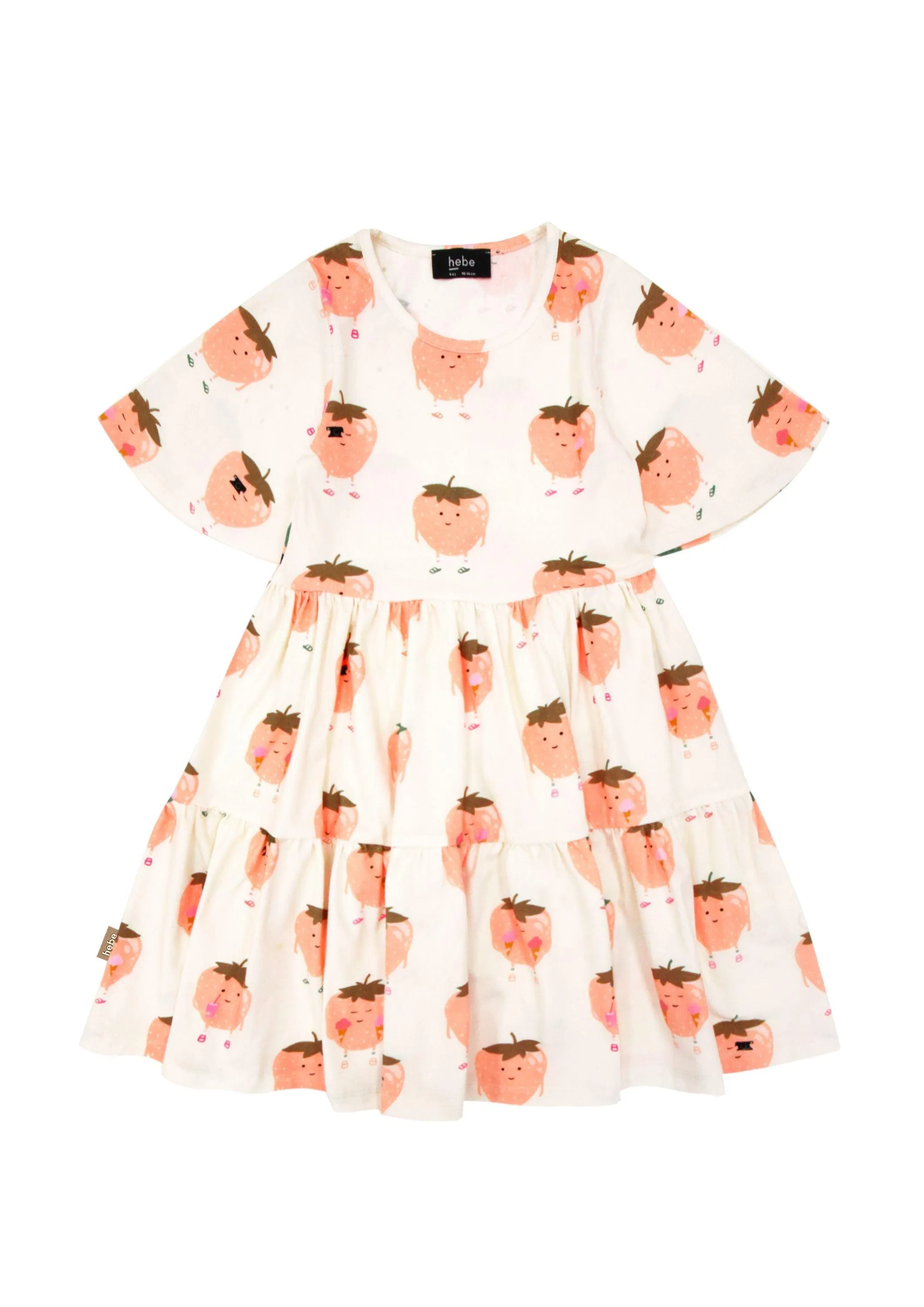 Girls Dress | Strawberry Print | Hebe