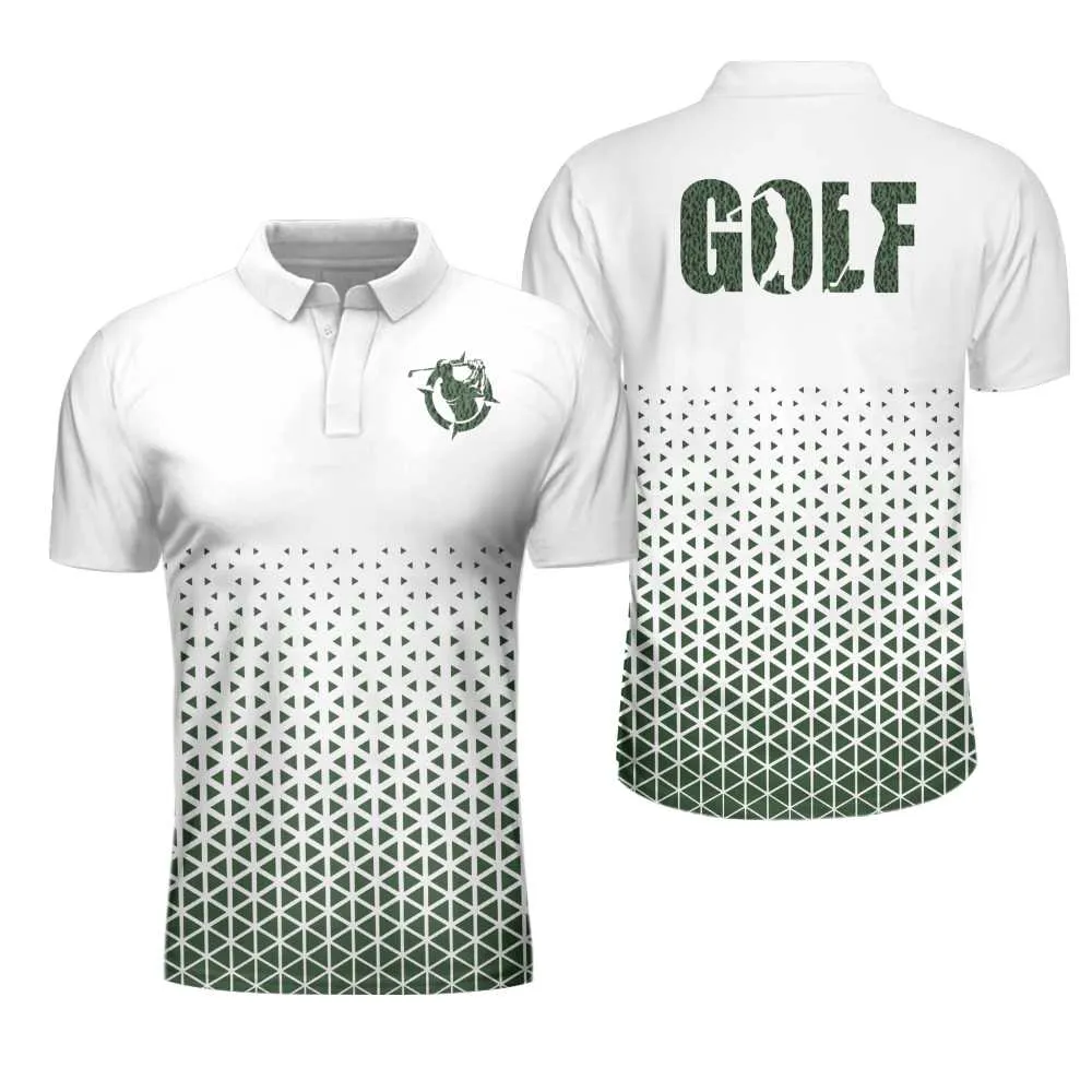 Golf Texture Aluminium Short Sleeve Polo Shirt, Triangle Geometric Polo Shirt, Best Golf Shirt For Men Coolspod