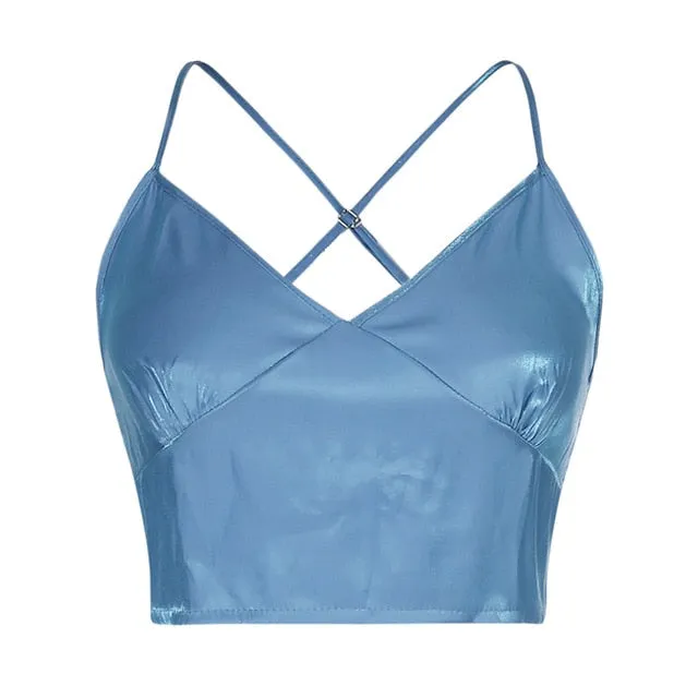 Gradient Color Crop Top Female Party Clubwear Mermaid Fabric Summer Tops For Women Strapless Sexy Camisole Streetwear