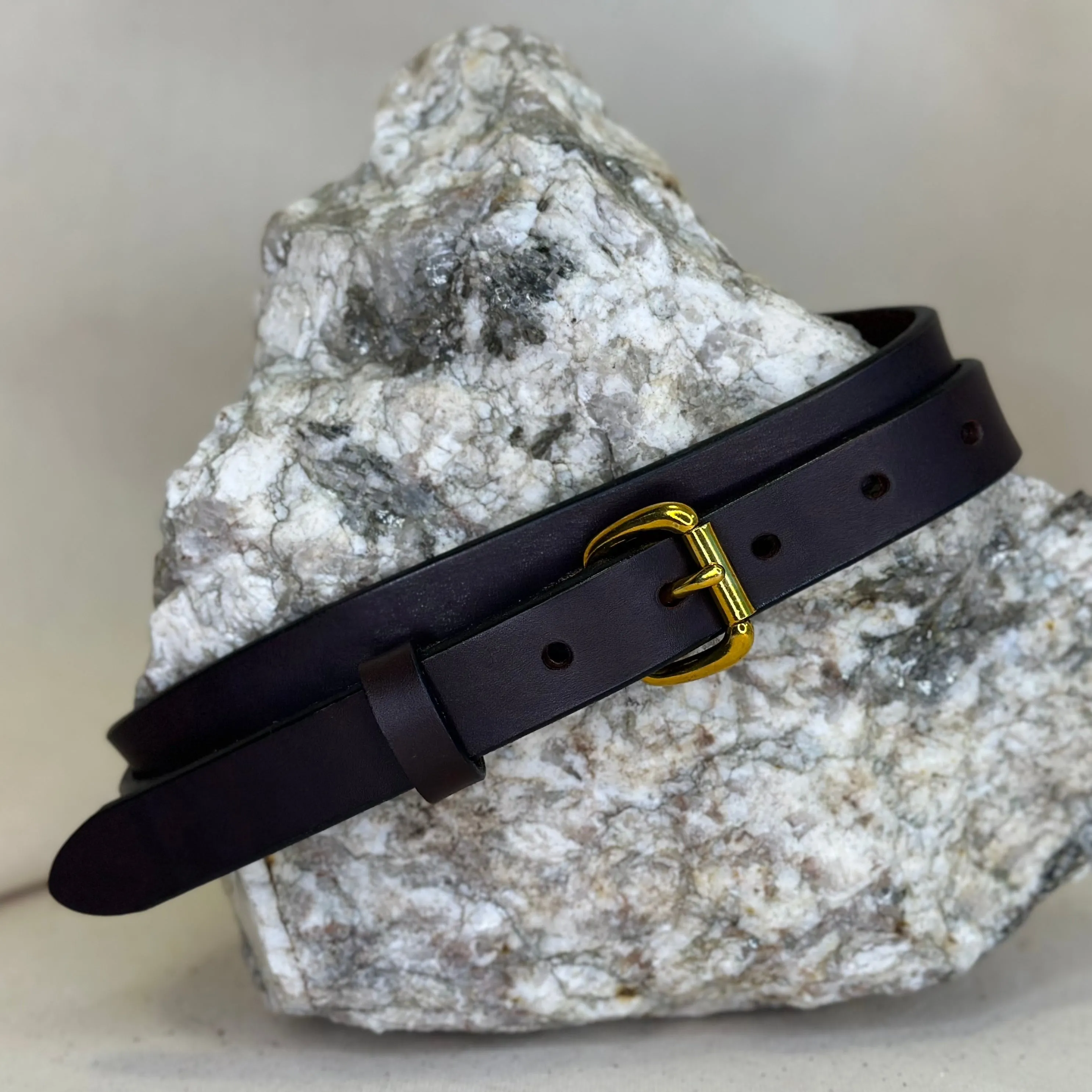 Handmade Black Leather Belt