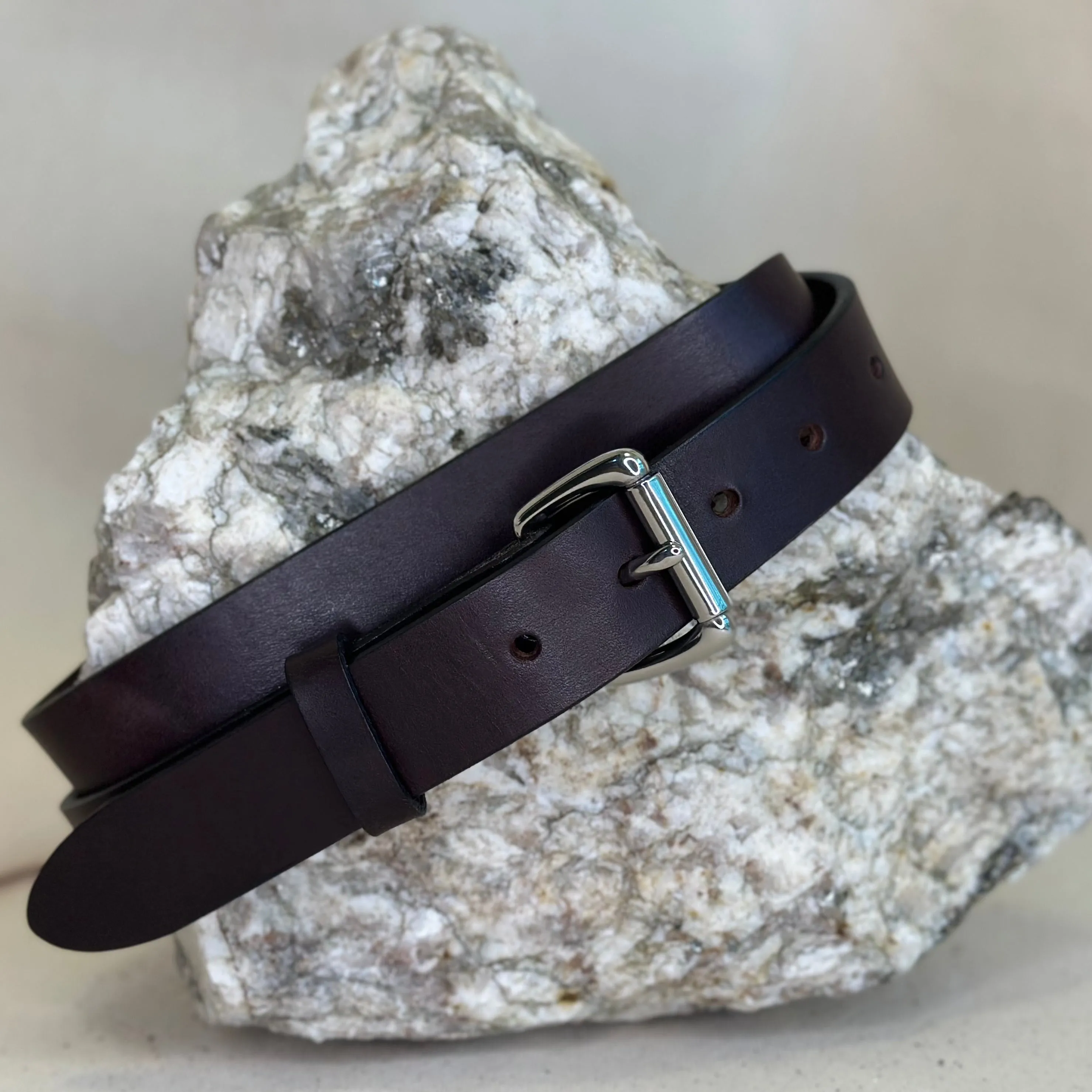 Handmade Black Leather Belt