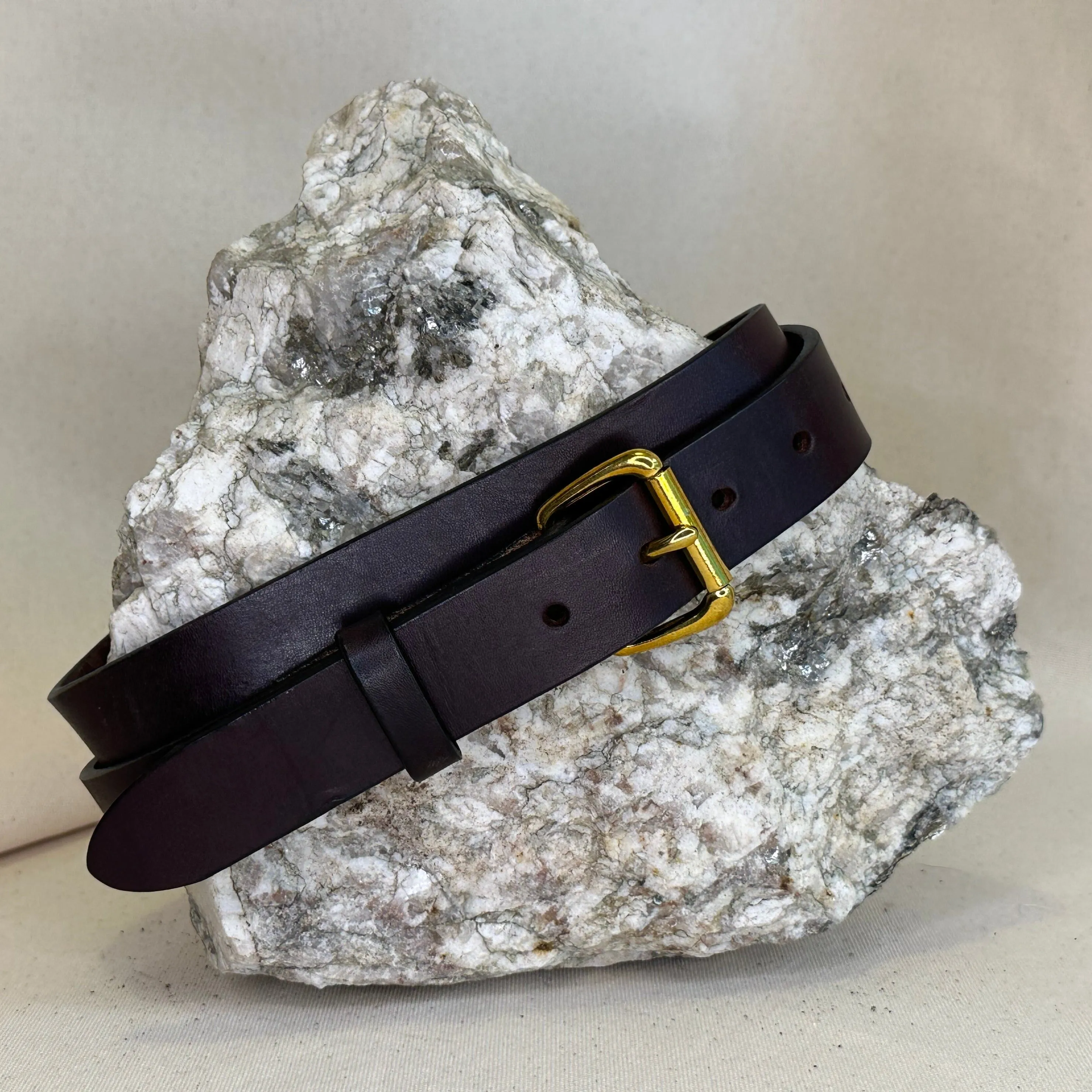 Handmade Black Leather Belt