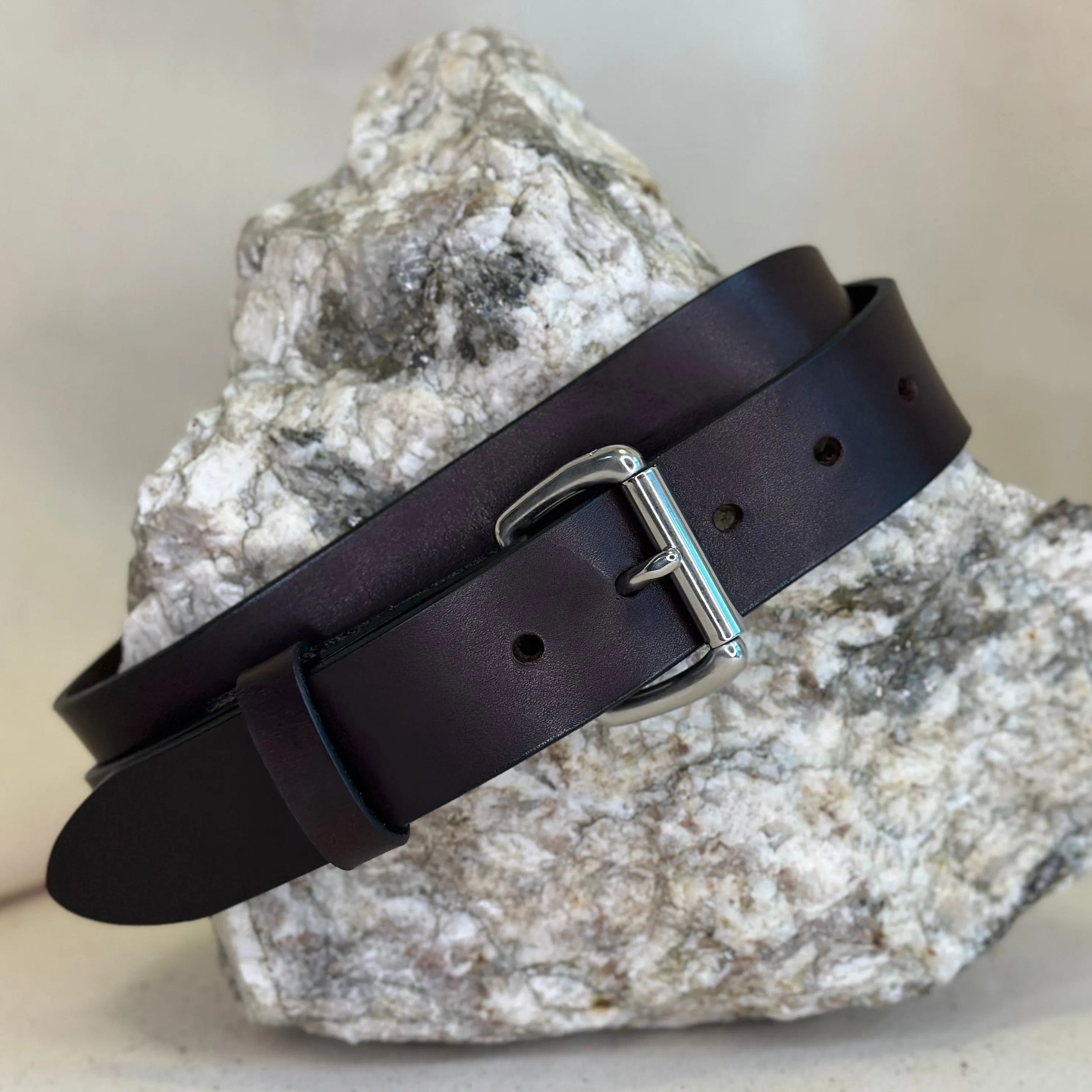 Handmade Black Leather Belt