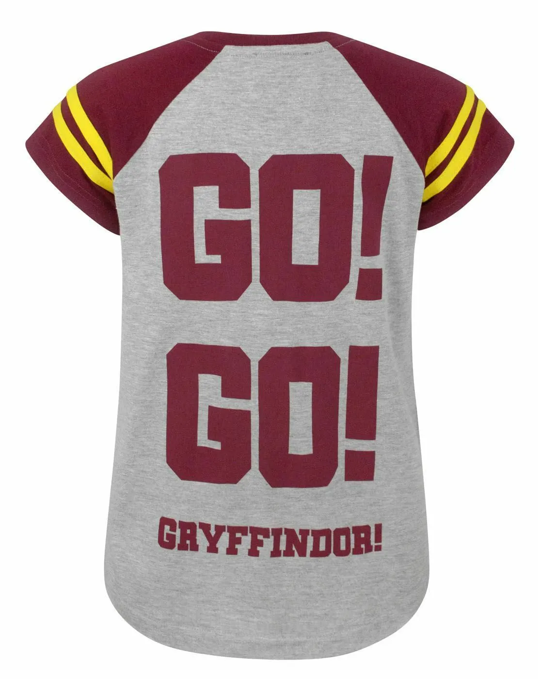 Harry Potter Gryffindor House Crest Girls Grey Short Sleeved T-Shirt