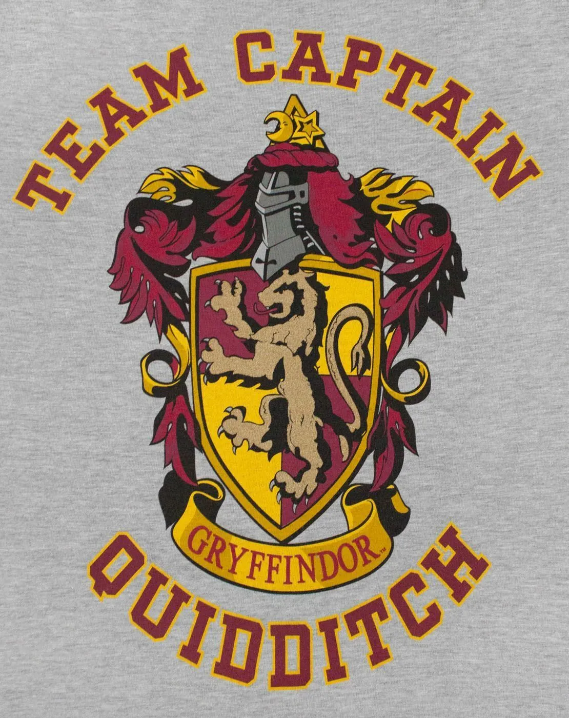 Harry Potter Gryffindor House Crest Girls Grey Short Sleeved T-Shirt