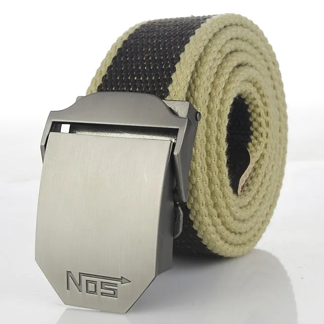 Hot male tactical belt Top quality 4 mm thick 3.8 cm wide canvas belt For men NO5 Automatic buckle Man extended 160 cm belts