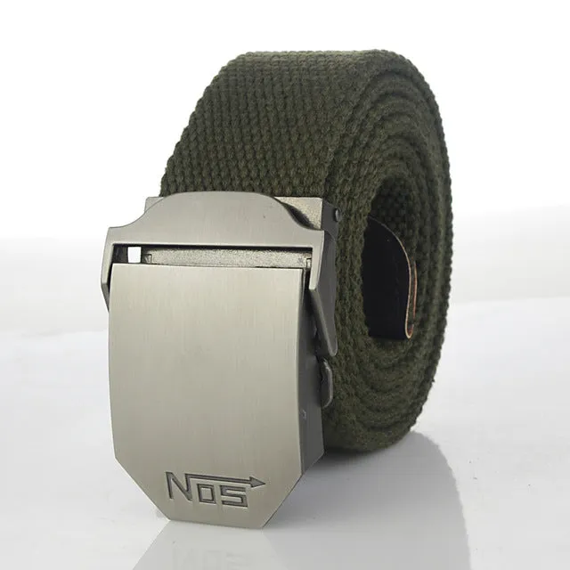 Hot male tactical belt Top quality 4 mm thick 3.8 cm wide canvas belt For men NO5 Automatic buckle Man extended 160 cm belts