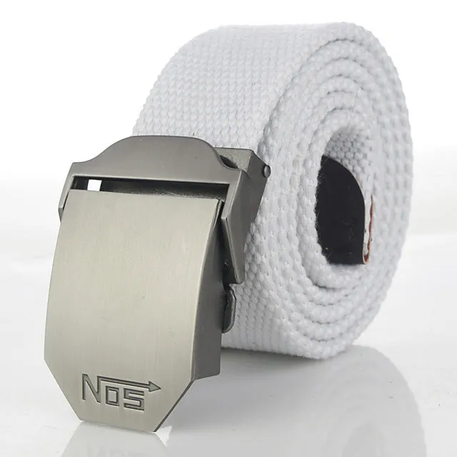 Hot male tactical belt Top quality 4 mm thick 3.8 cm wide canvas belt For men NO5 Automatic buckle Man extended 160 cm belts