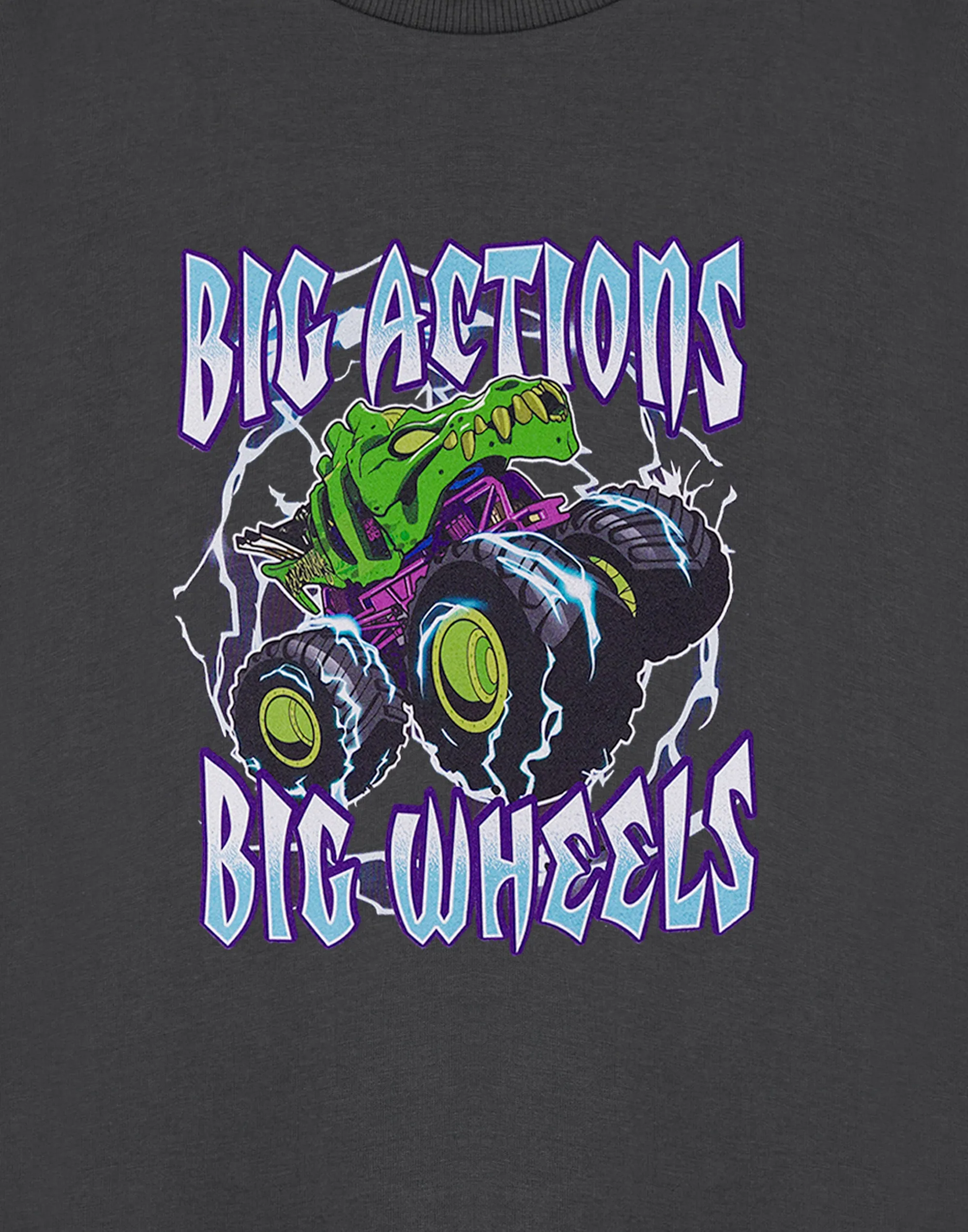 Hot Wheels Big Action Boys Grey Short Sleeved T-Shirt