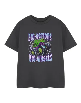 Hot Wheels Big Action Boys Grey Short Sleeved T-Shirt