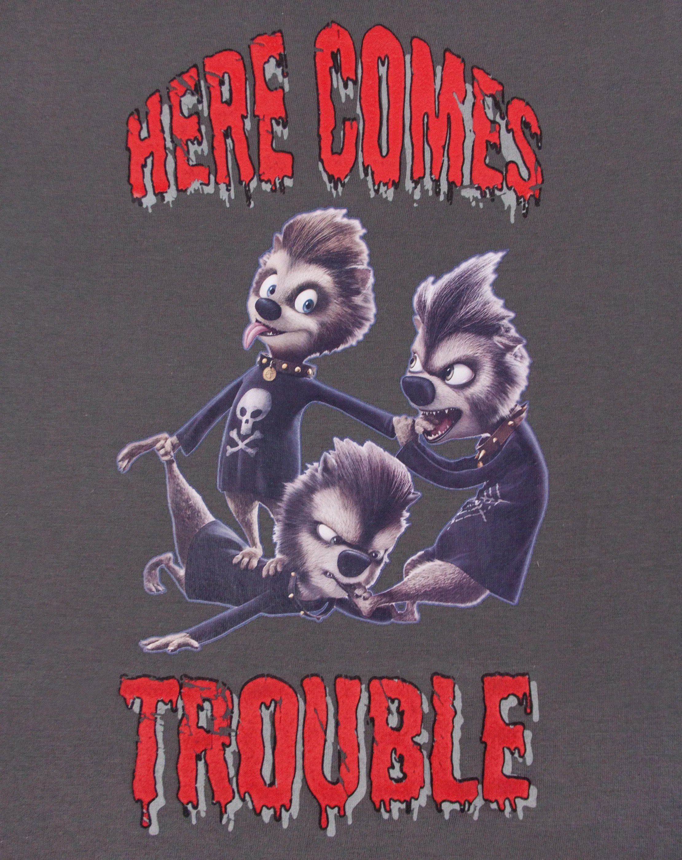 Hotel Transylvania Here Comes Trouble Boys Grey Short Sleeved T-Shirt