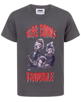 Hotel Transylvania Here Comes Trouble Boys Grey Short Sleeved T-Shirt