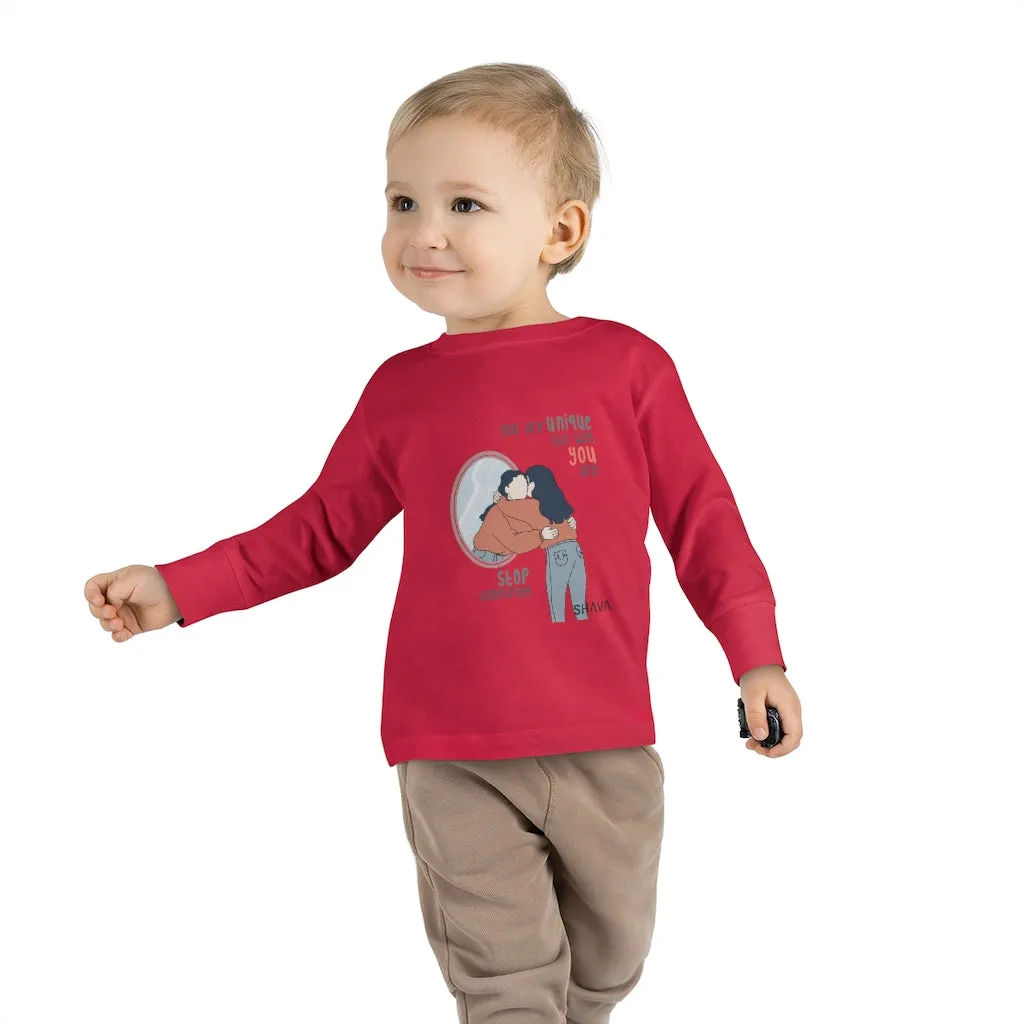 IAC  KIDS Long Sleeves Toddler Tee / You are unique (black)