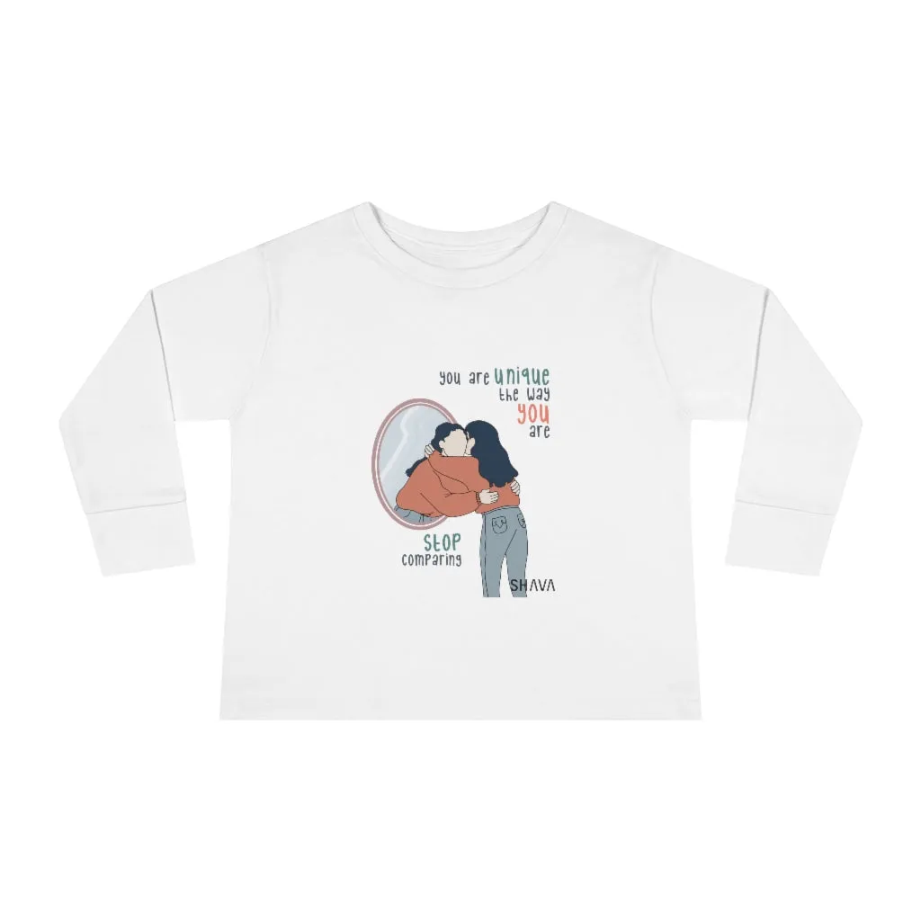 IAC  KIDS Long Sleeves Toddler Tee / You are unique (black)