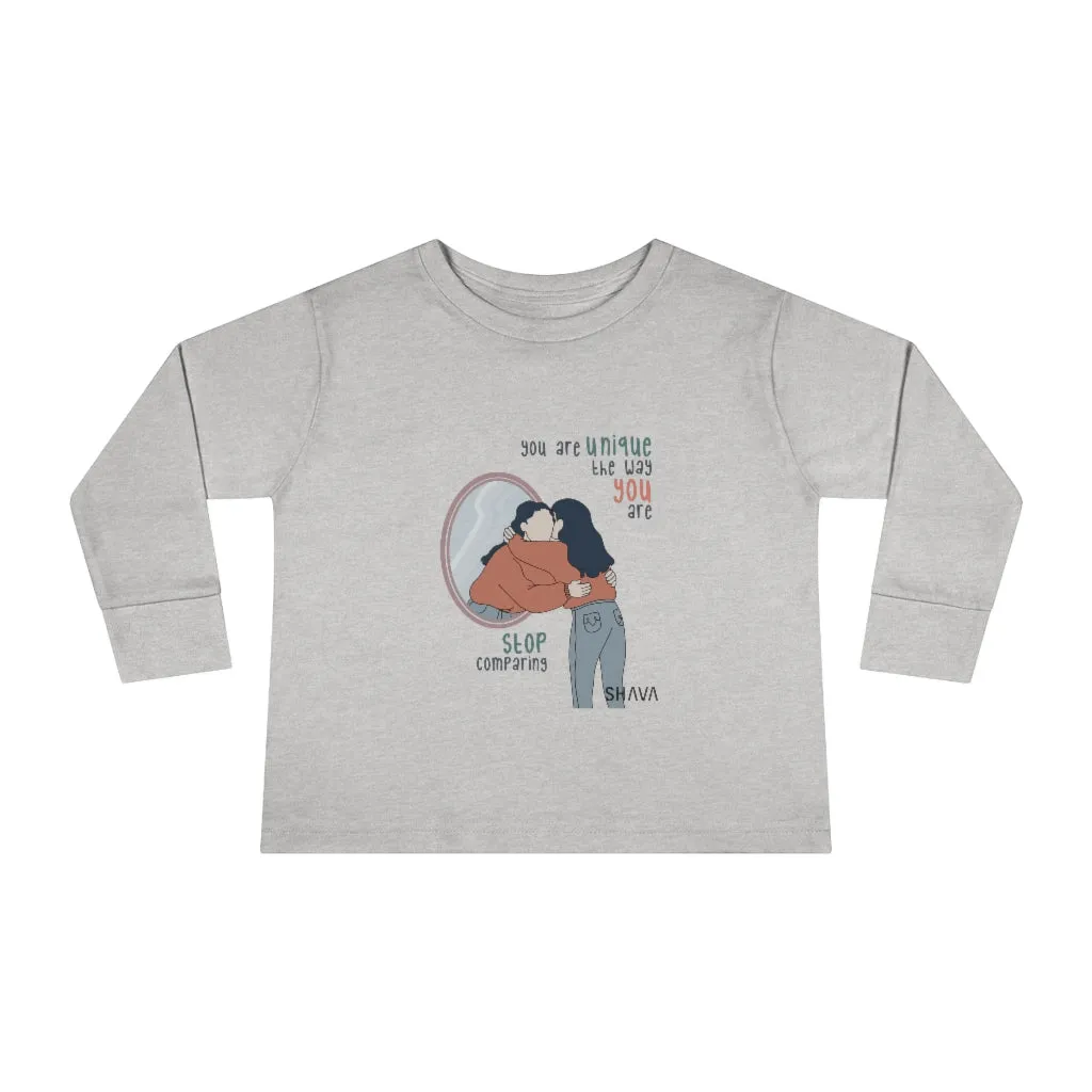 IAC  KIDS Long Sleeves Toddler Tee / You are unique (black)