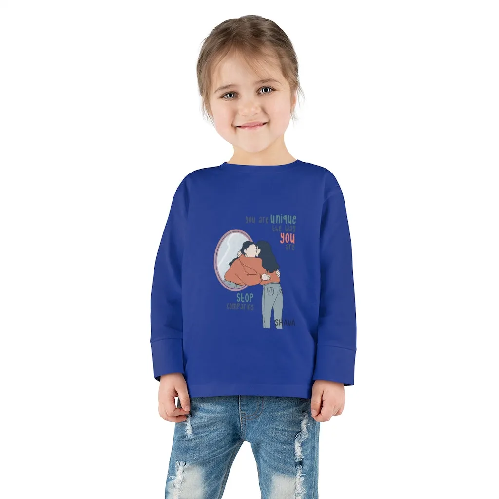 IAC  KIDS Long Sleeves Toddler Tee / You are unique (black)