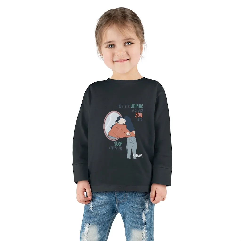 IAC  KIDS Long Sleeves Toddler Tee / You are unique (black)