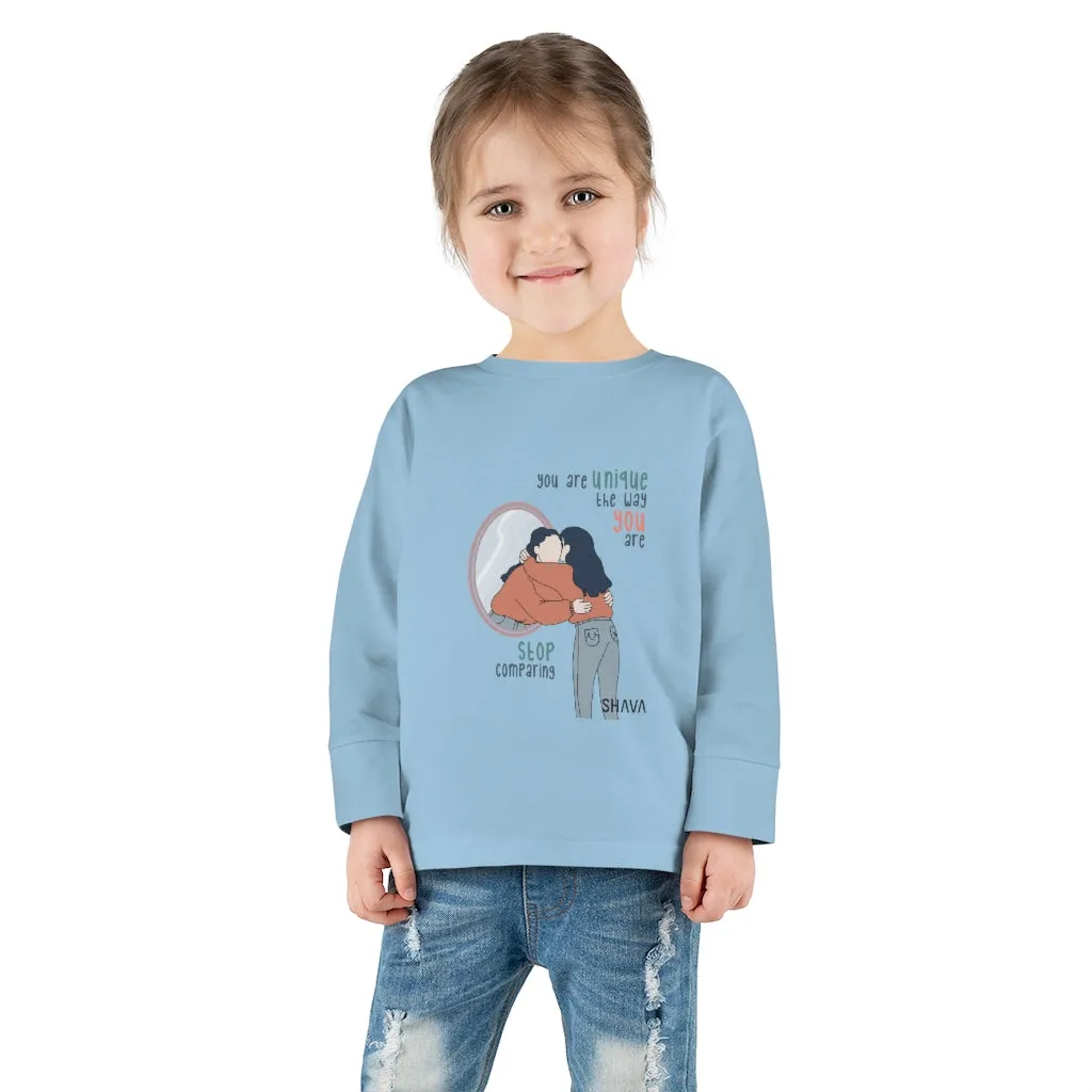 IAC  KIDS Long Sleeves Toddler Tee / You are unique (black)