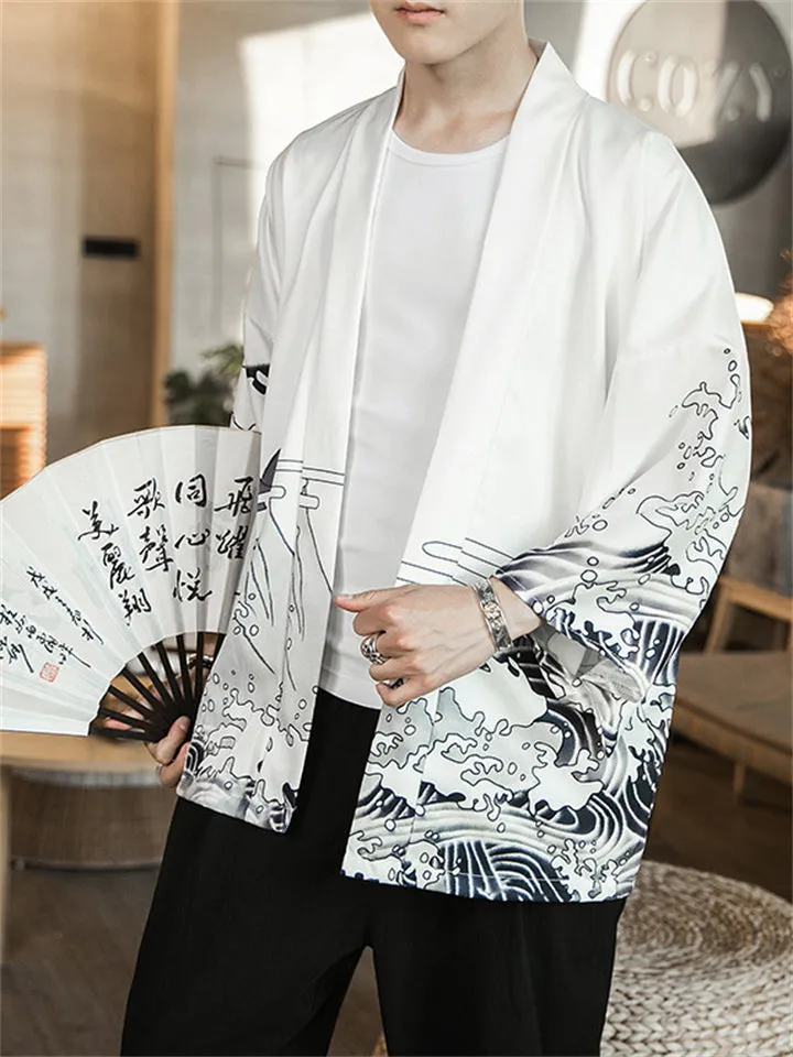 Japanese Street Style Kimono Shirts for Men