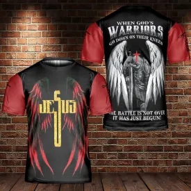 Jesus Warrior Angel Wings 3d T Shirts - Christian Shirts For Men&Women