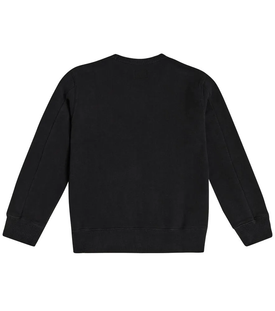 Lens sweatshirt in cotton jersey C. COMPANY KIDS, black