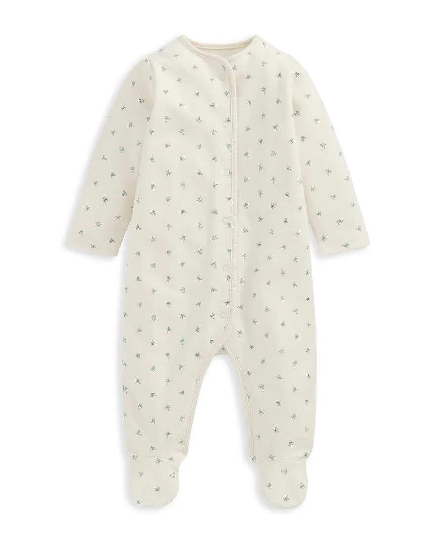 Mamas and Papas Ditsy Blue Onesie