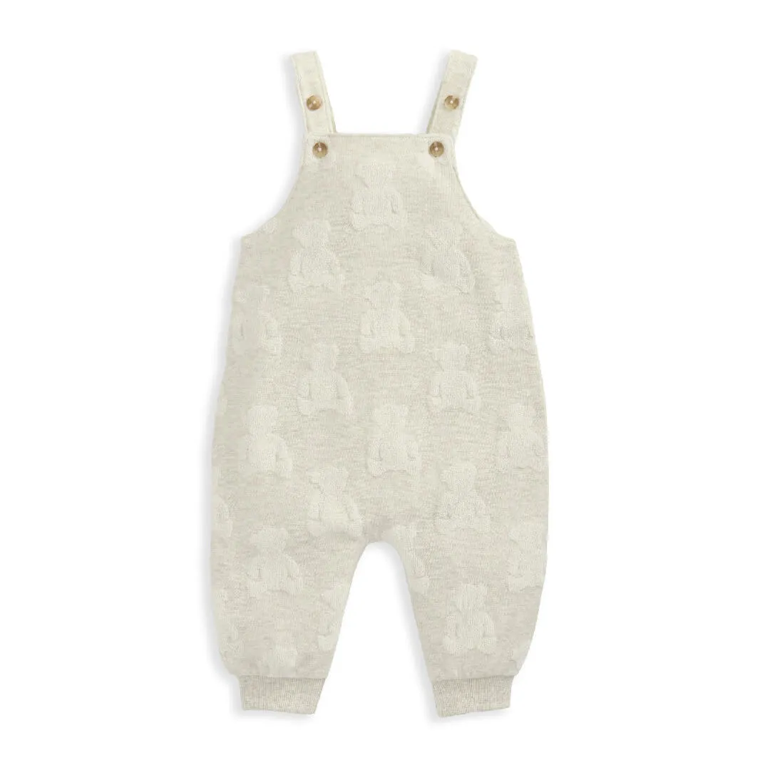 Mamas and Papas Teddy Bear Dungarees & Bodysuit - 2 Piece Set