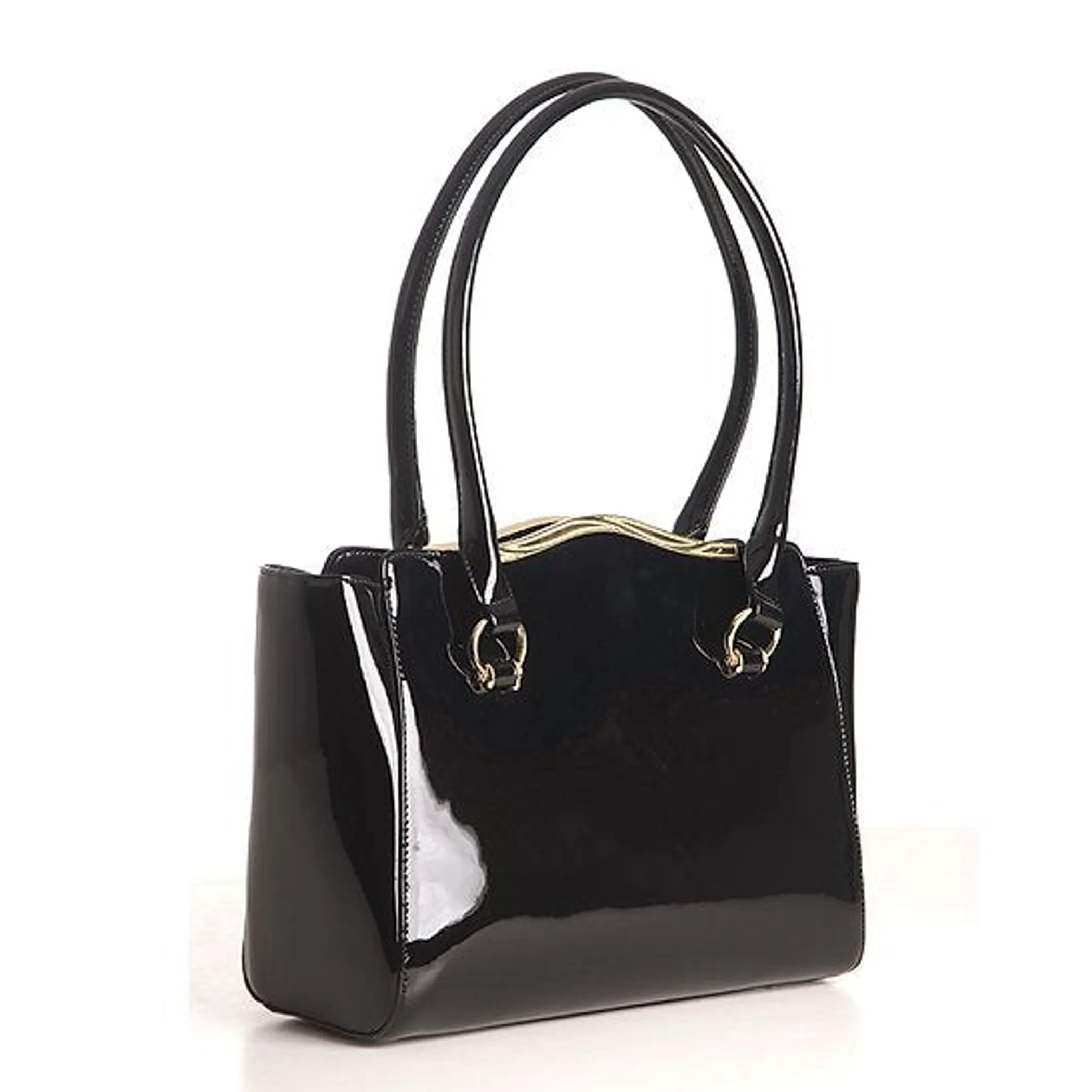 Marina Black Tote Leather Handbag