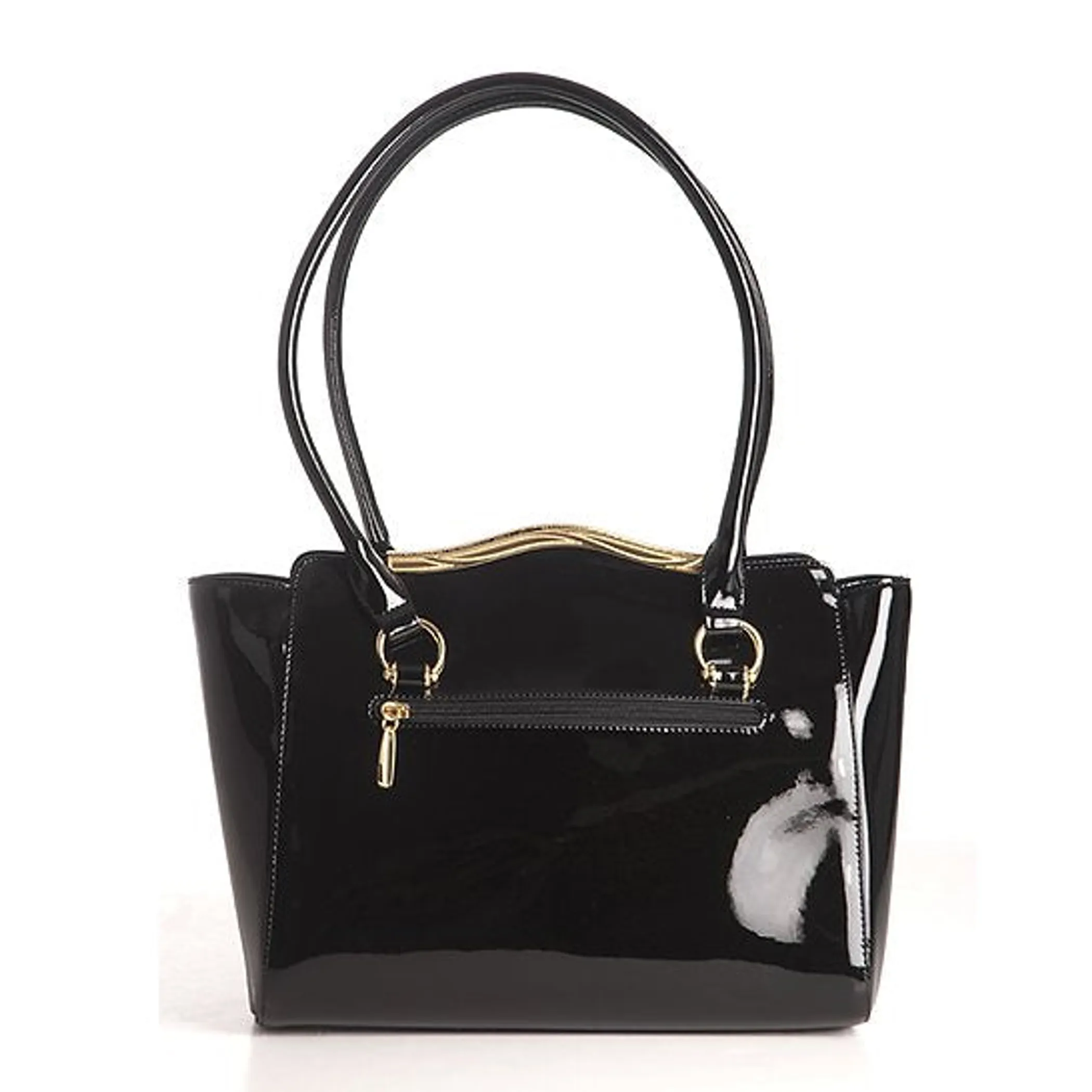 Marina Black Tote Leather Handbag