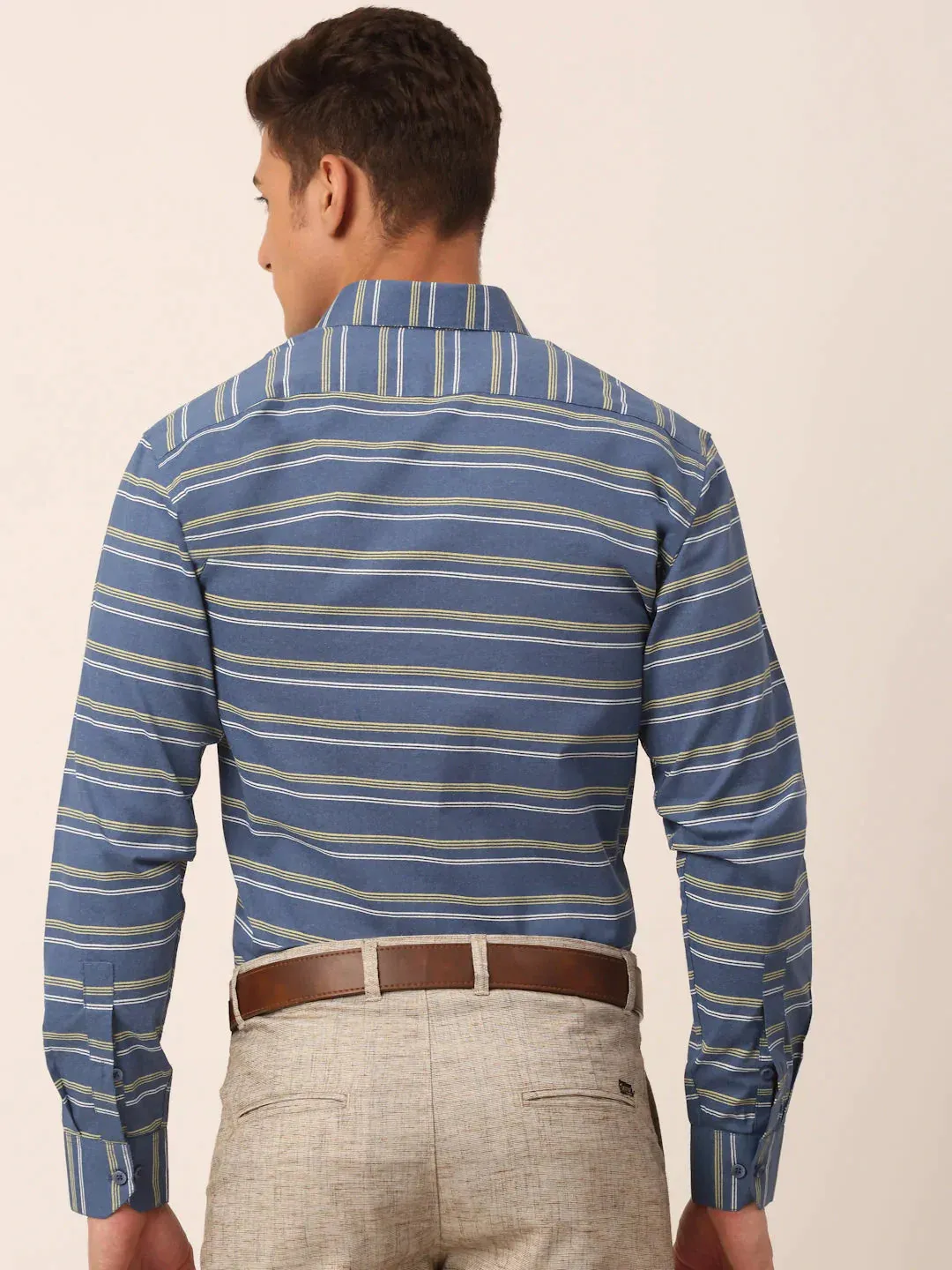 Men'S  Cotton Striped Formal Shirts