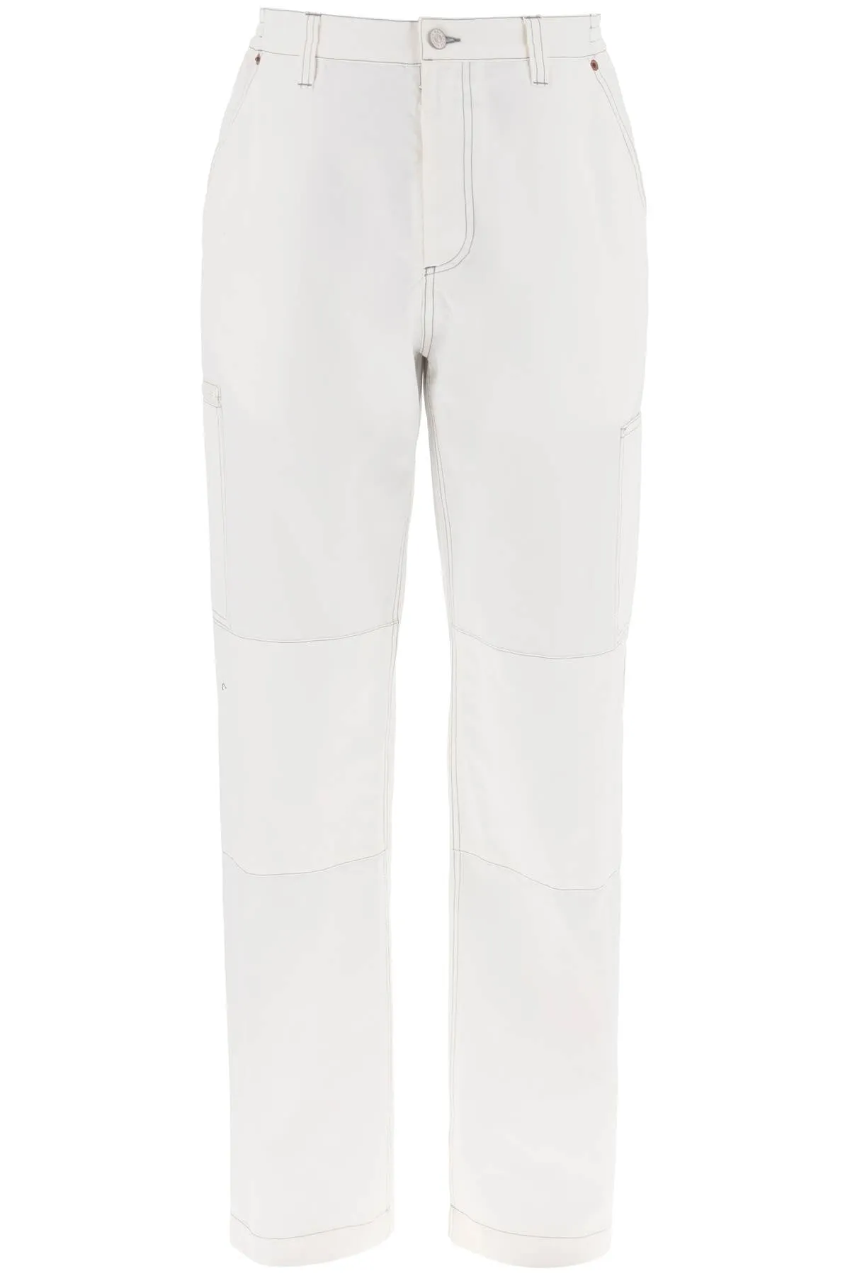 Mm6 Maison Margiela Wide Cotton Canvas Trousers For Men Or Women