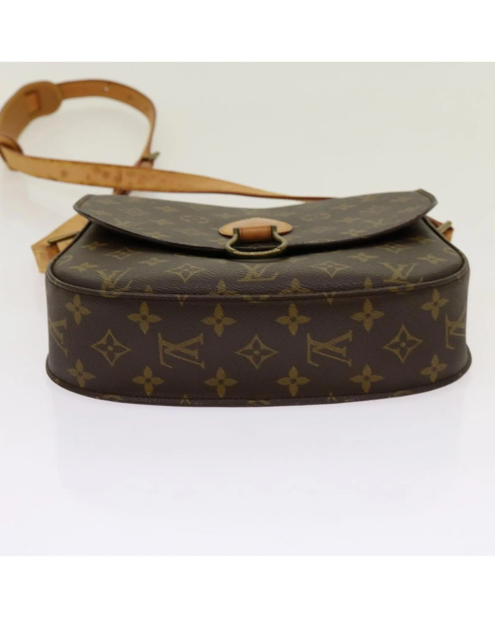 Monogram Canvas Shoulder Bag with Adjustable Strap - Vintage LV Fashion Accessory