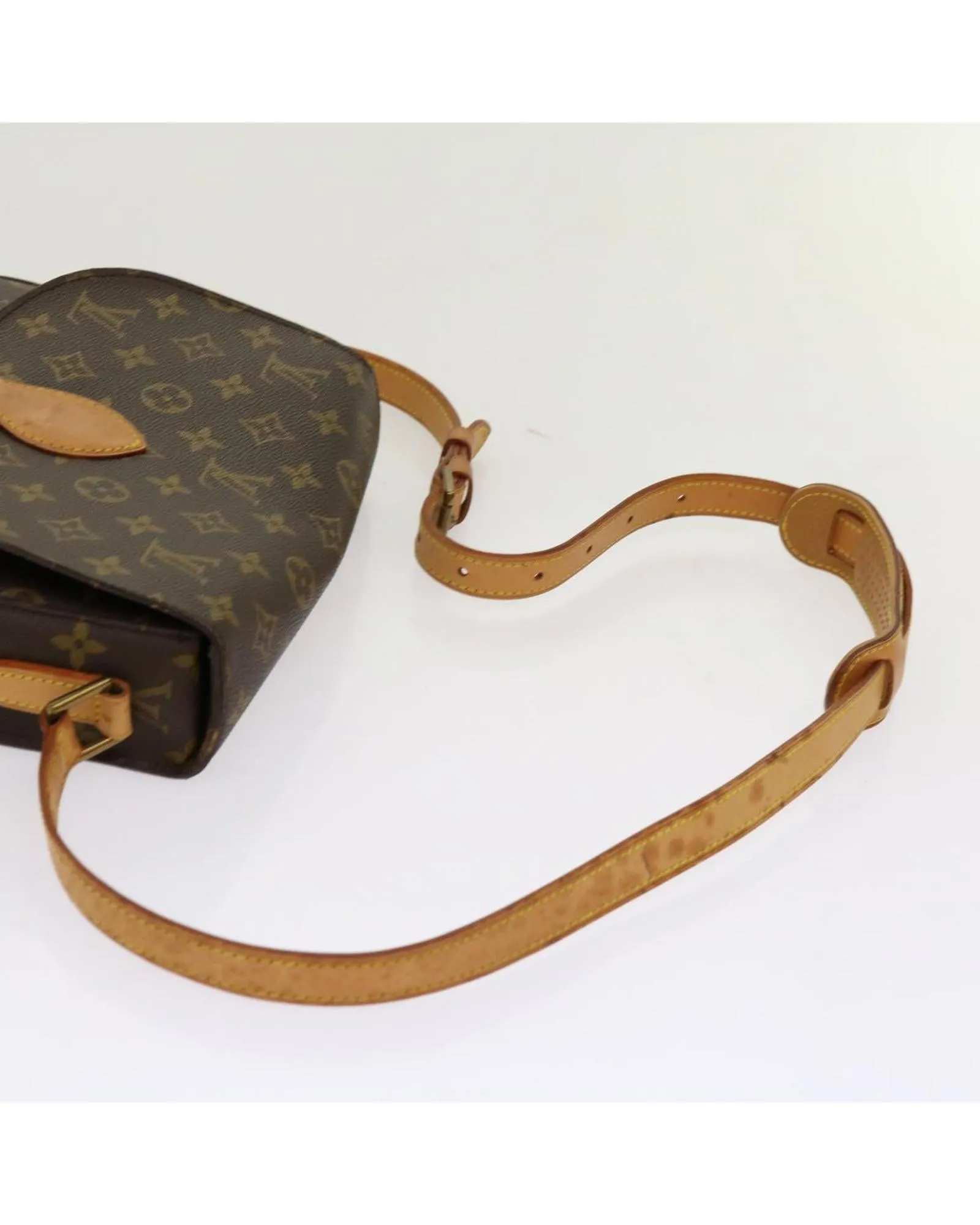 Monogram Canvas Shoulder Bag with Adjustable Strap - Vintage LV Fashion Accessory