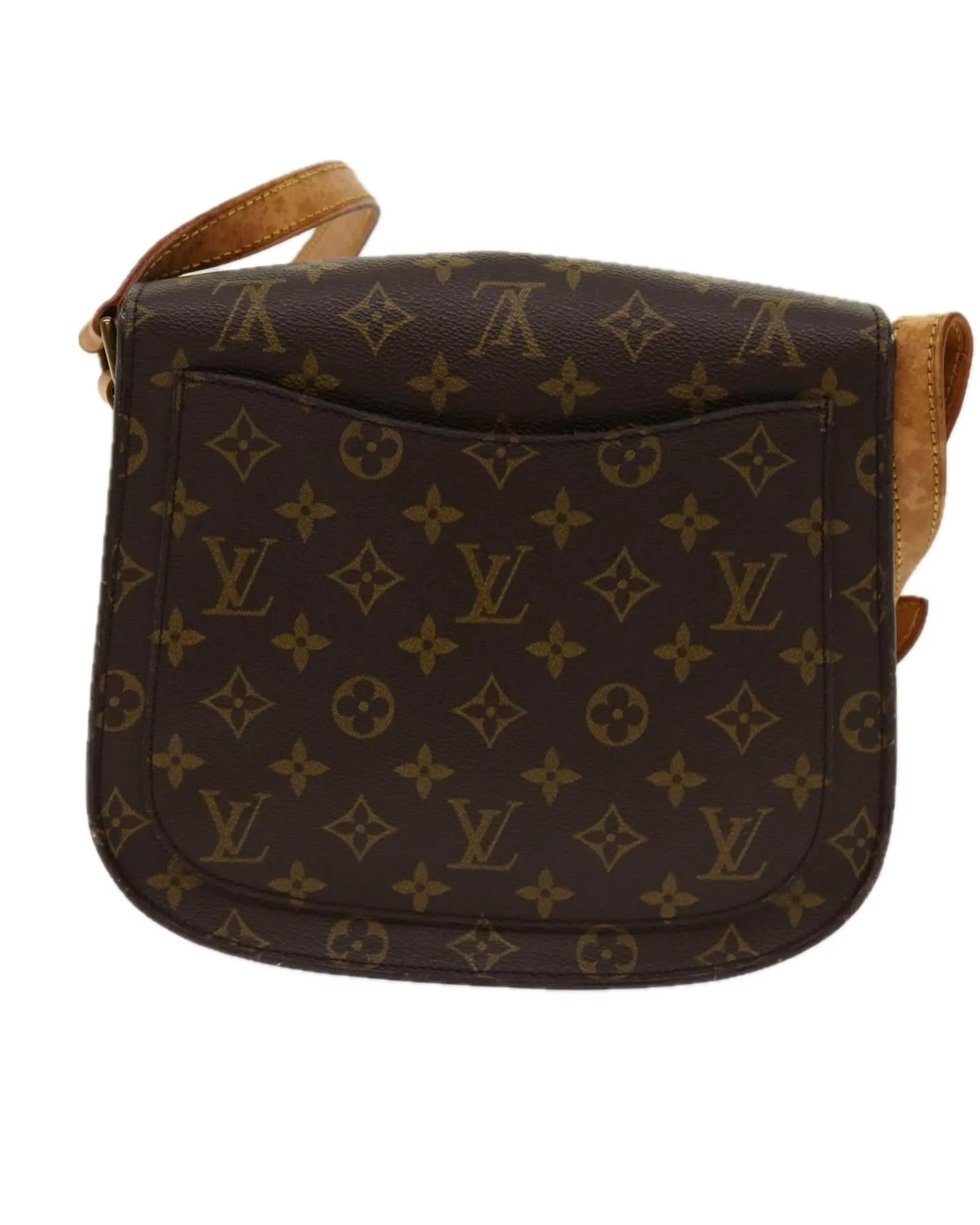 Monogram Canvas Shoulder Bag with Adjustable Strap - Vintage LV Fashion Accessory