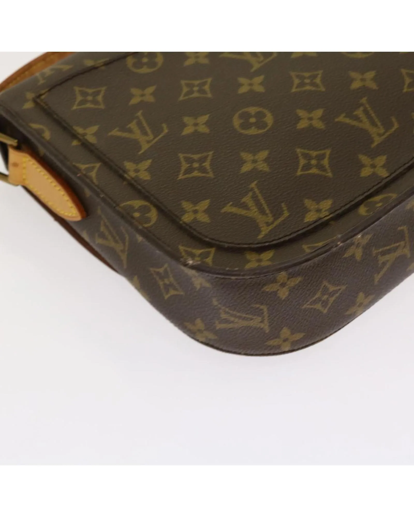 Monogram Canvas Shoulder Bag with Adjustable Strap - Vintage LV Fashion Accessory