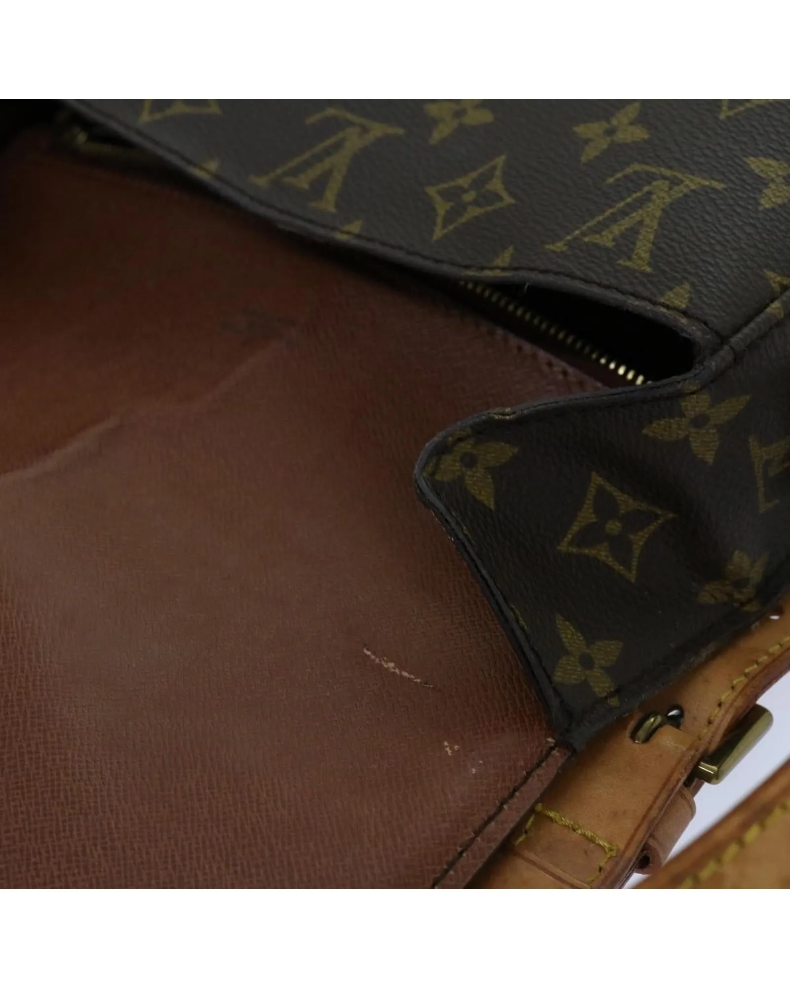 Monogram Canvas Shoulder Bag with Adjustable Strap - Vintage LV Fashion Accessory