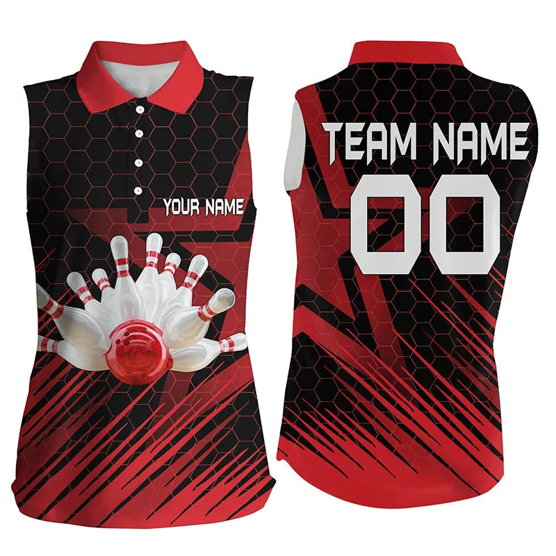 Multi Color Bowling Shirt For Women Custom Sleeveless Polo Bowling 3D Bowling Team Shirt For Women